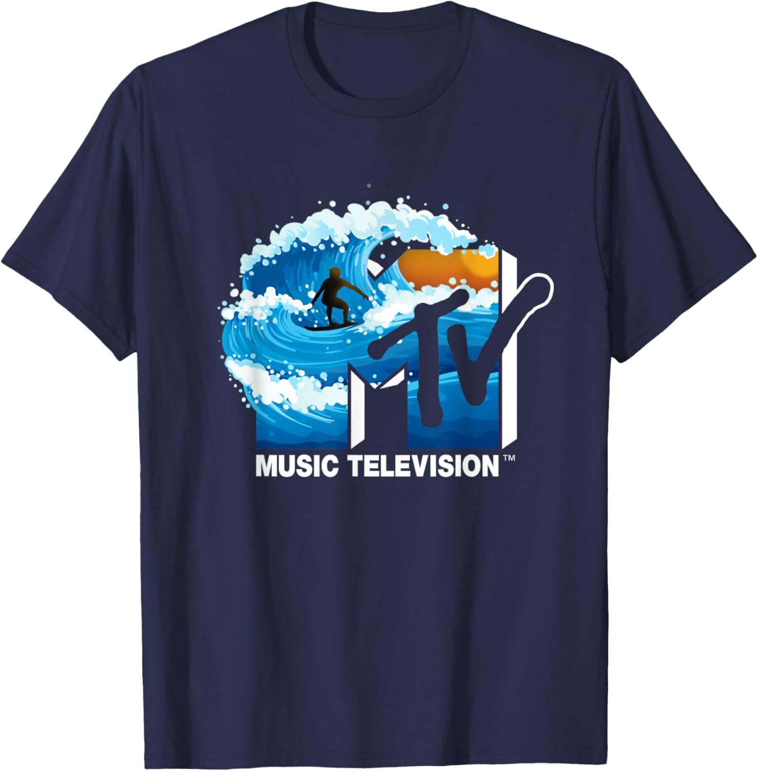 Mademark x MTV Surfer Wave T-Shirt - Cool Official Logo Apparel - 7
