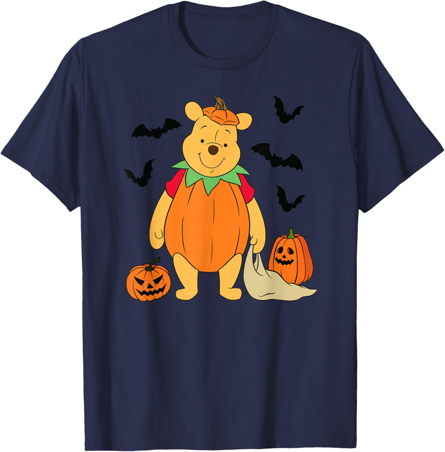 Disney Winnie the Pooh Halloween Big Pumpkin T-Shirt for Kids and Adults - 5