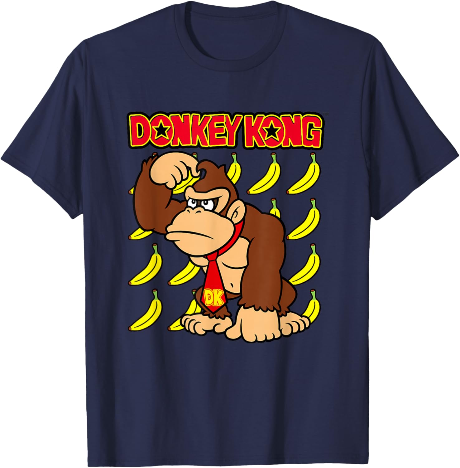 Donkey Kong Ape Thoughts Banana Background Graphic T-Shirt for Fans - 22