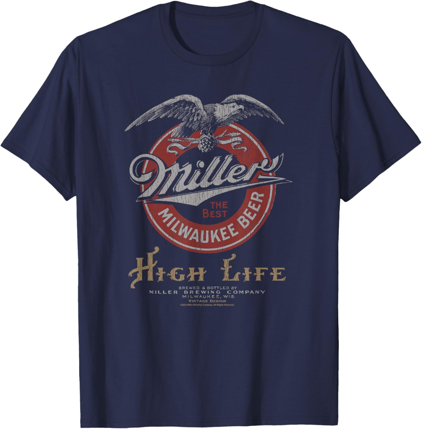 Coors Classic Miller High Life Vintage Beer Logo T-Shirt for Beer Lovers - 5