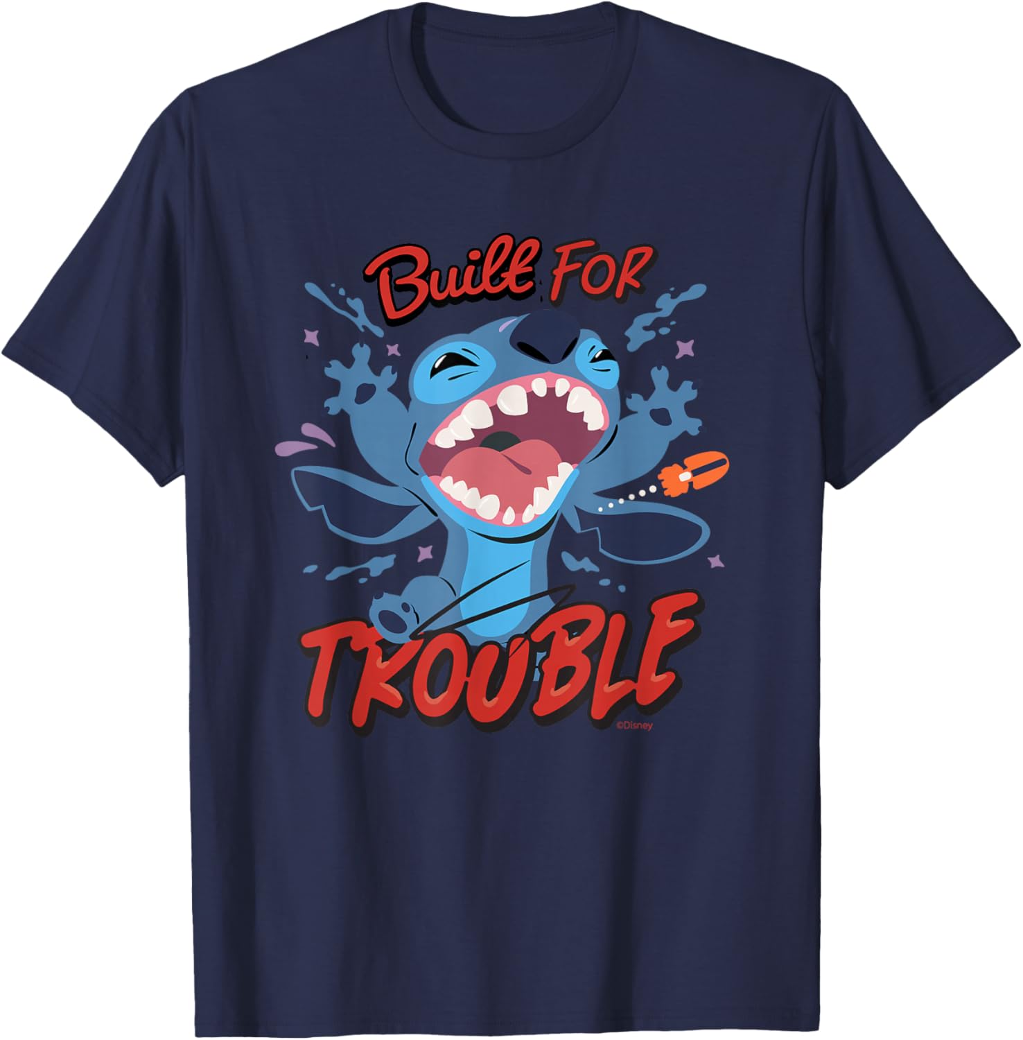 Disney Stitch Built for Trouble T-Shirt Fun Apparel for Fans of Lilo and Stitch - 6