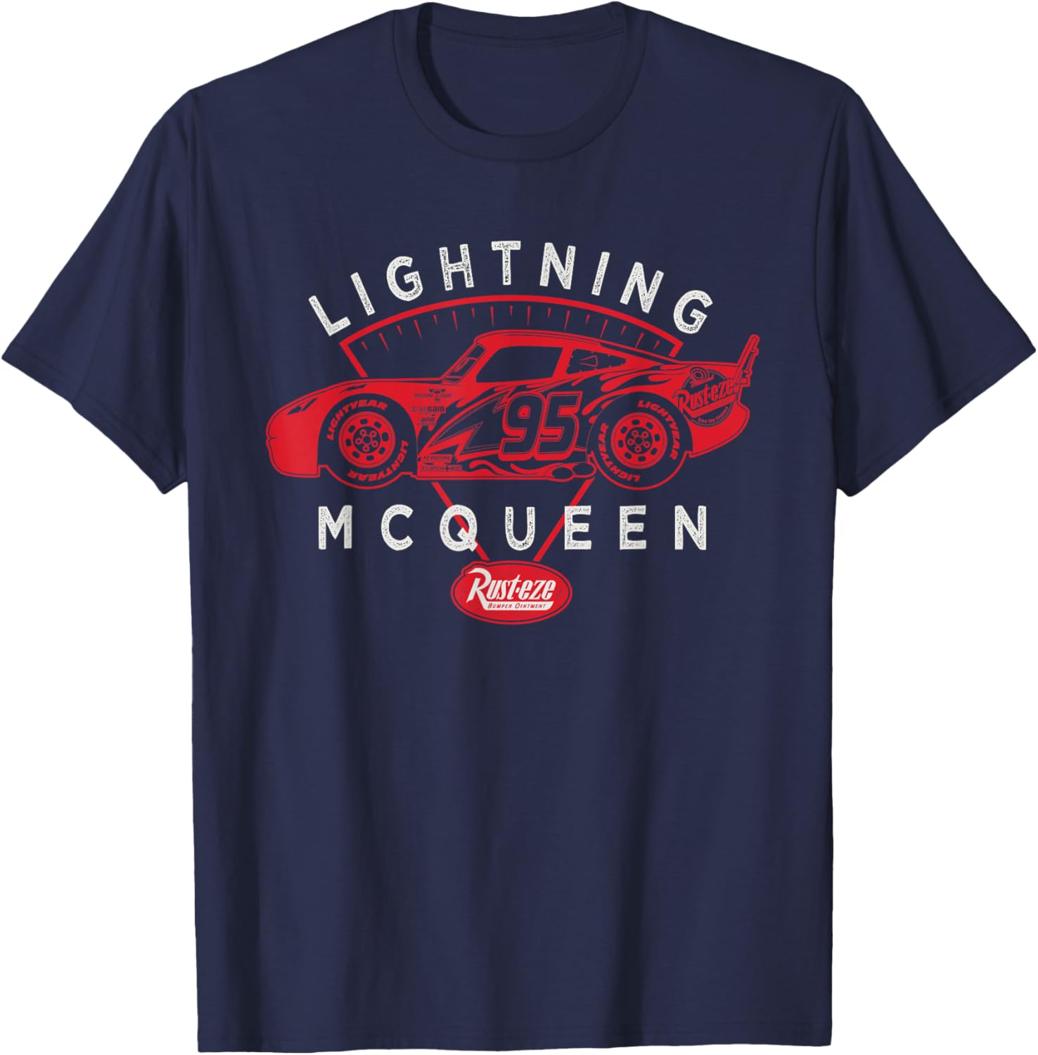 Lightning McQueen Rust-Eze Logo T-Shirt for Disney and Pixar Fans - 3