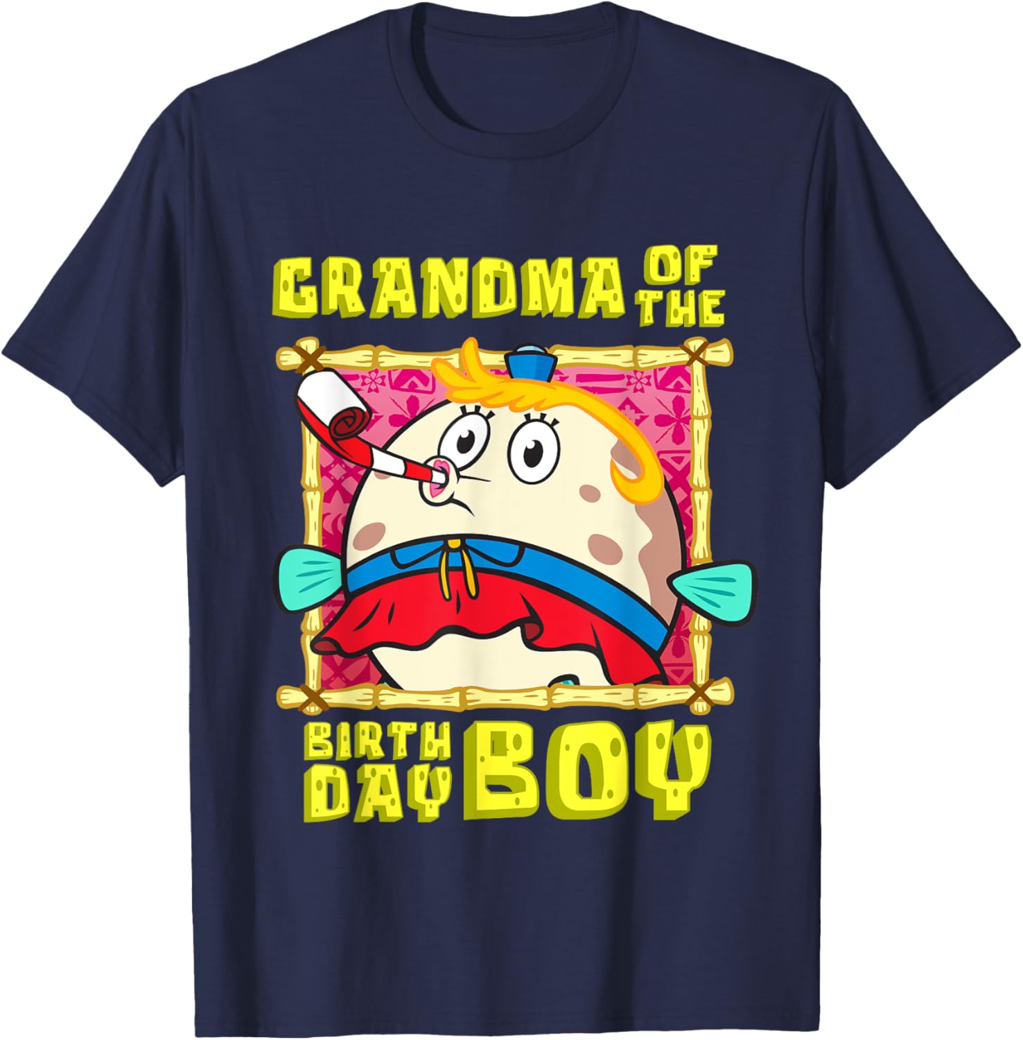 Mademark SpongeBob Mrs Puff Grandma Birthday Boy T-Shirt for All Ages - 13