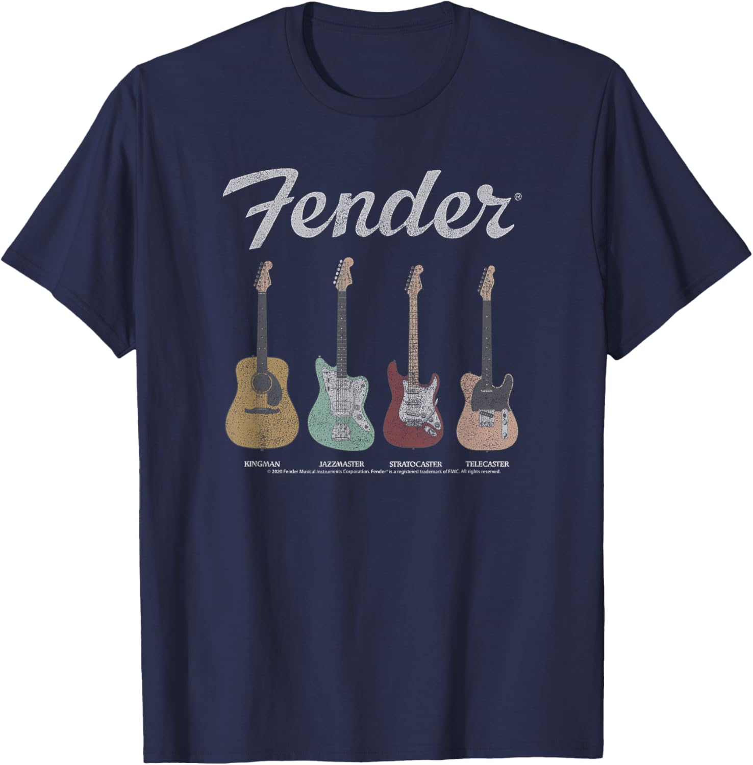 Fender Vintage Guitar Lineup T-Shirt for Music Lovers and Guitarists - 6