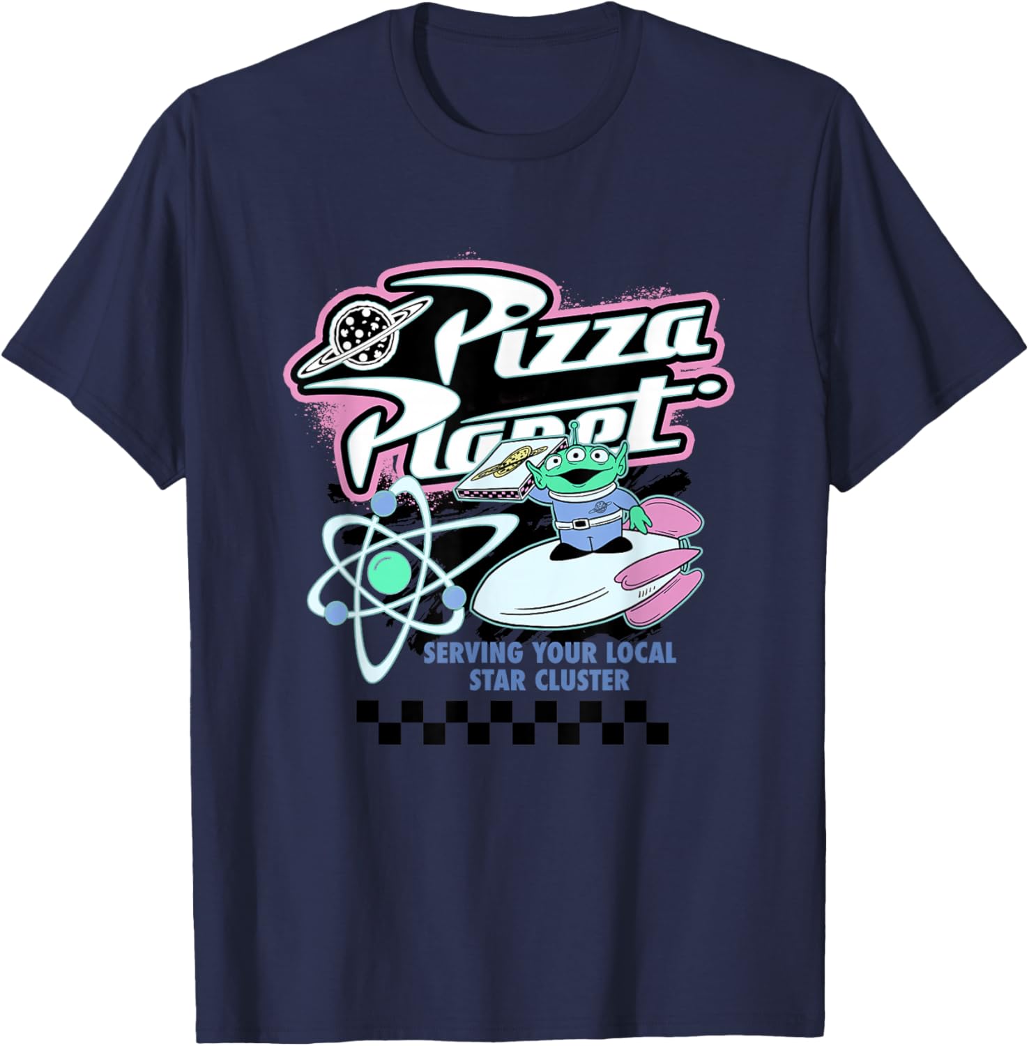 Disney Pixar Toy Story Pizza Planet Retro Neon Poster T-Shirt for Fans - 3