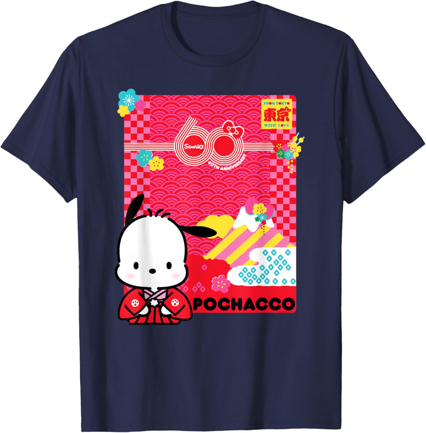 Pochacco Sanrio 60th Anniversary T-Shirt for Kids and Adults - 7