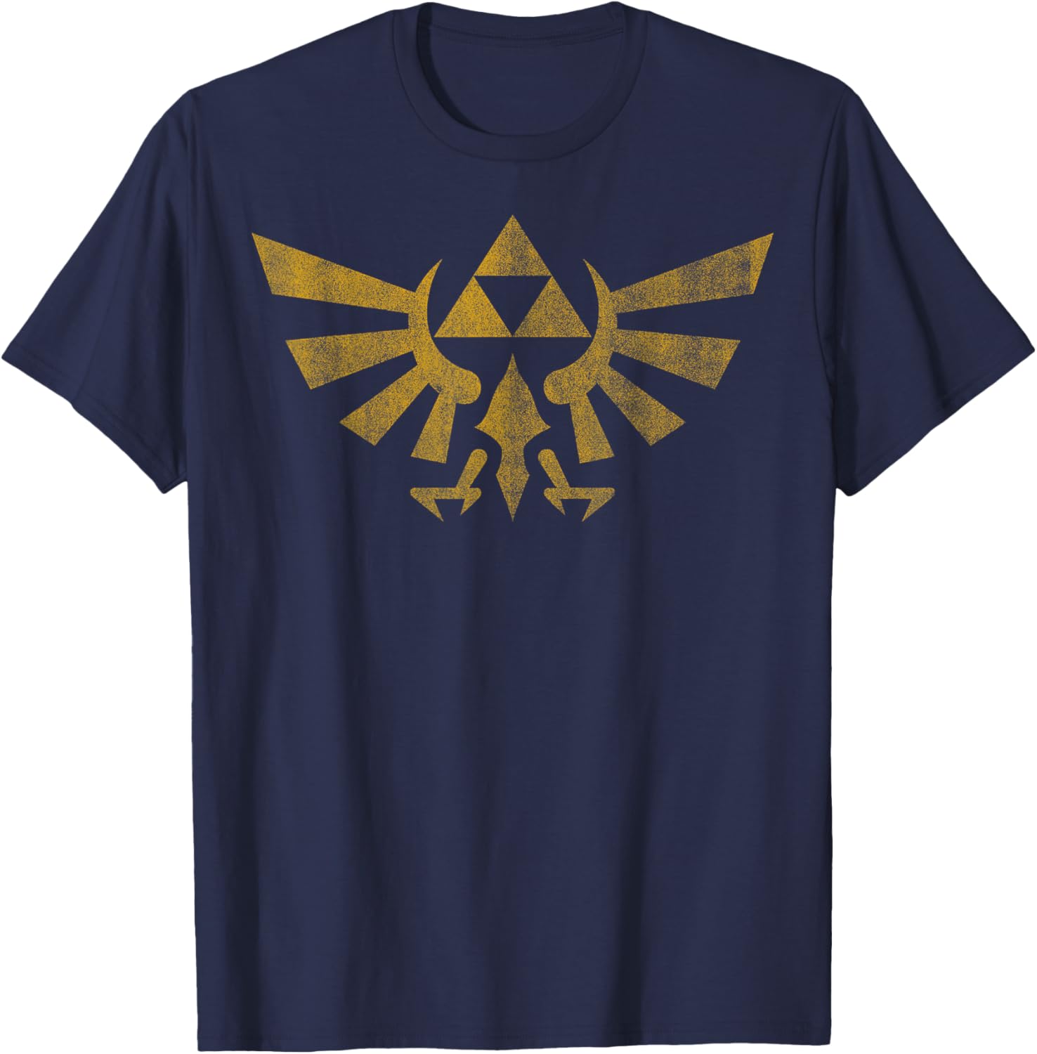 Legend of Zelda Distressed Royal Crest Badge T-Shirt for Fans - 3