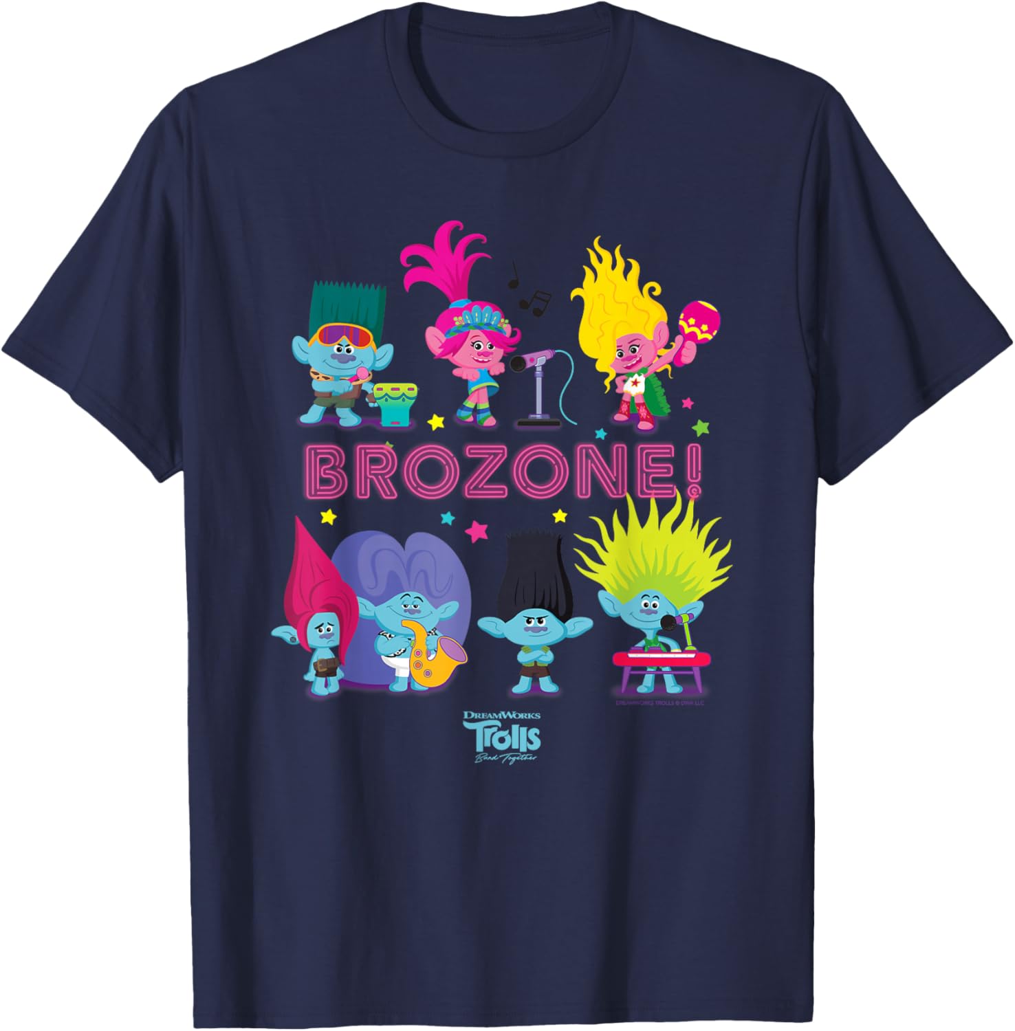 DreamWorks Trolls Band Together BroZone Poppy and Viva Cute T-Shirt - 8