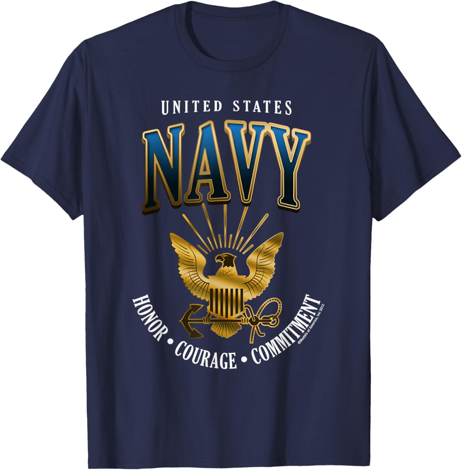 United States Navy Honor Courage Commitment T-Shirt for Proud Fans - 5