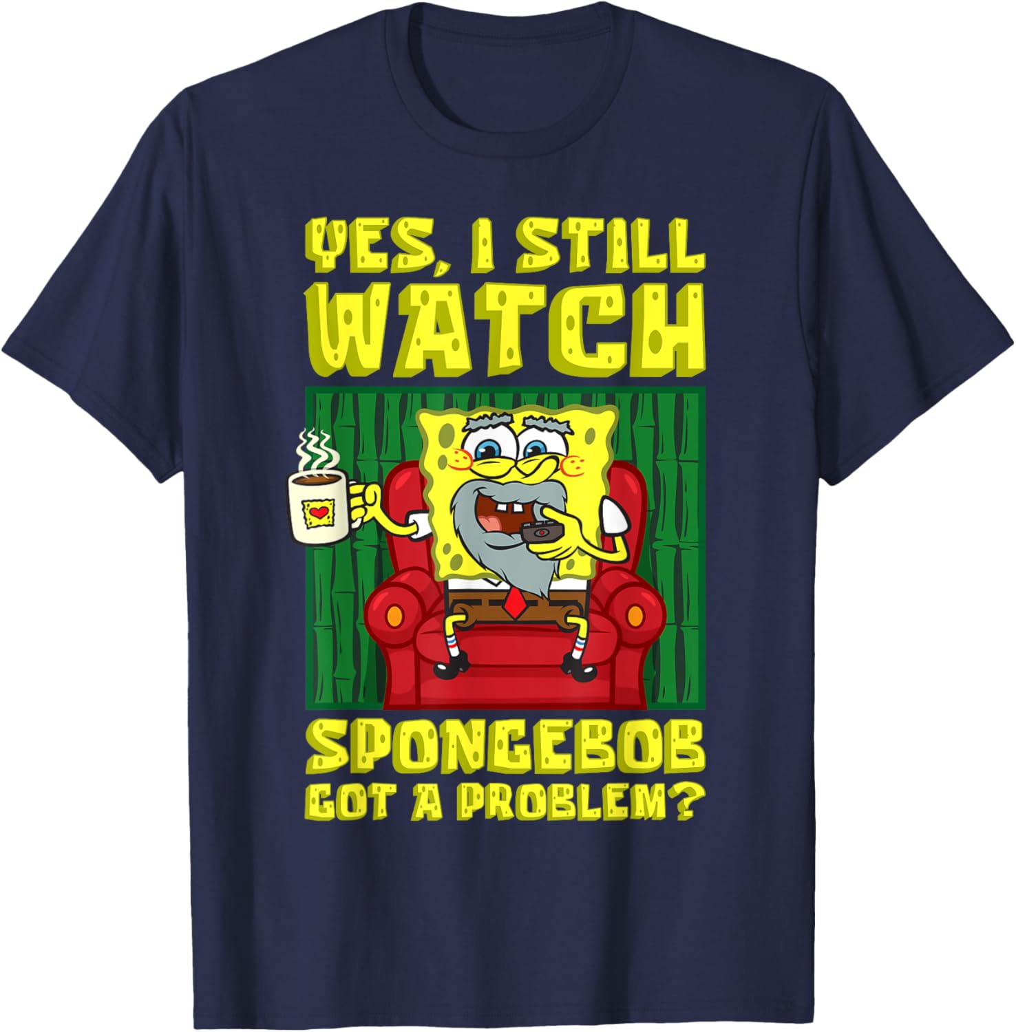 Mademark x SpongeBob Adult T-Shirt I Still Watch SpongeBob Humor Tee - 5