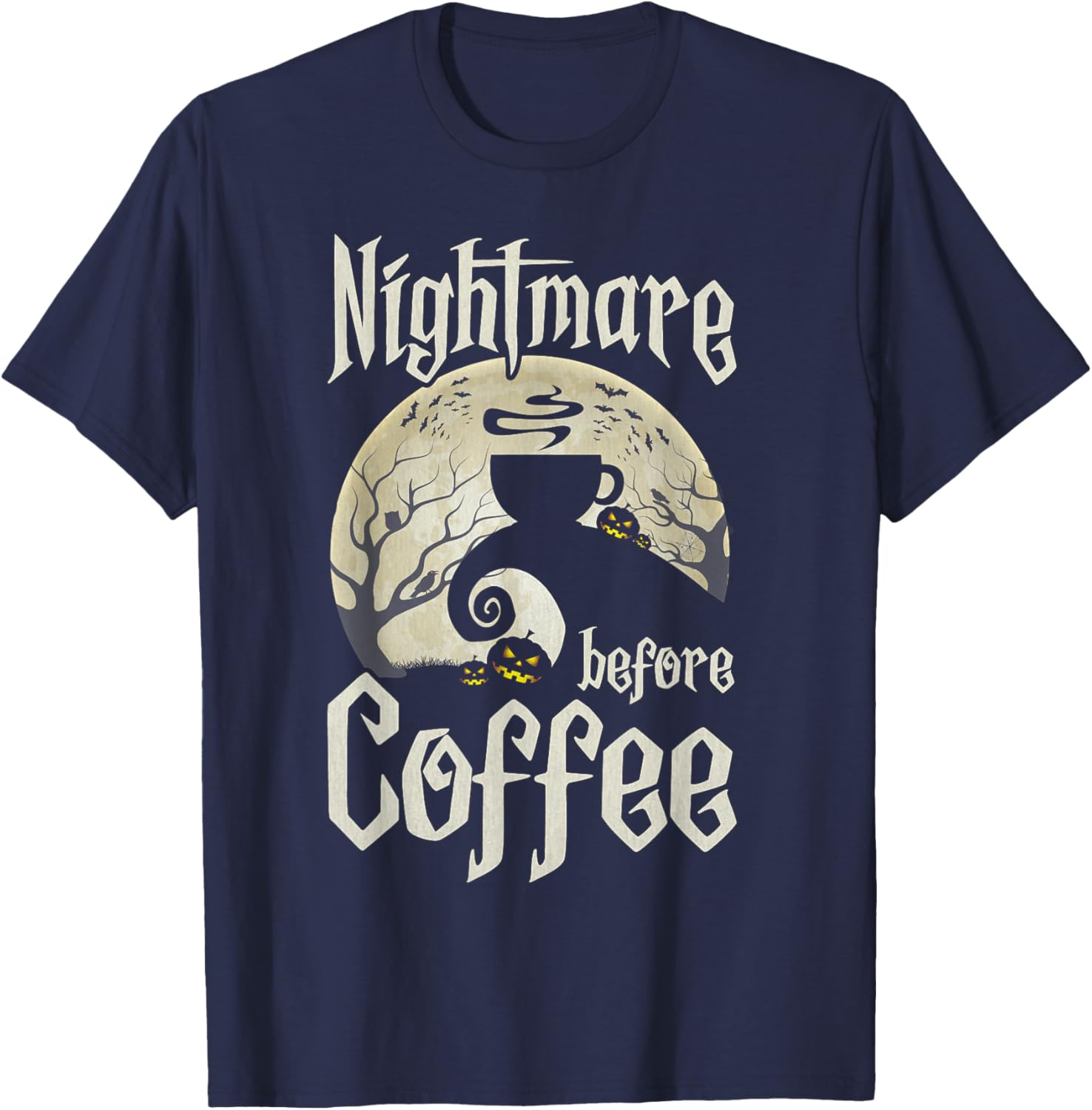 Cute Nightmare Before Coffee Halloween Shirt Funny Gift for Her - 16
