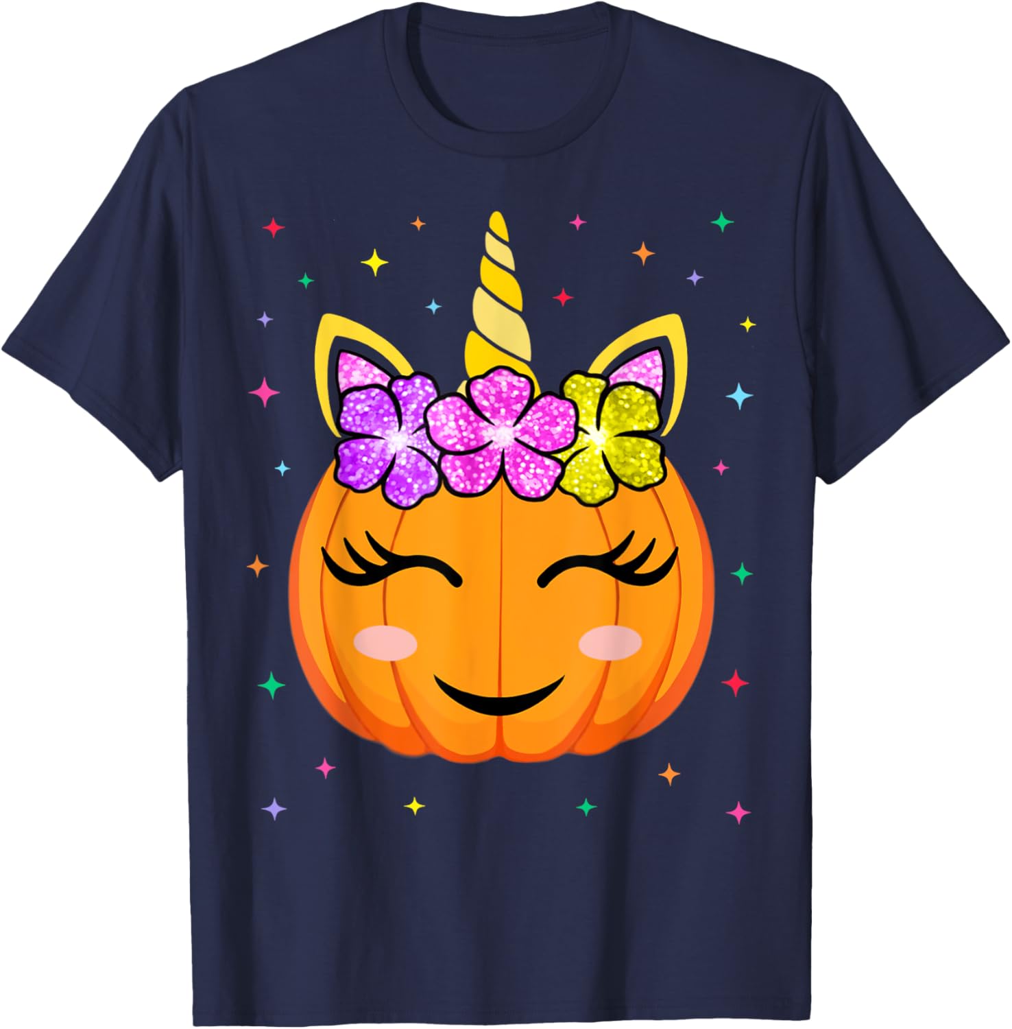 Cute Unicorn Pumpkin Halloween T-Shirt for Girls - Fun Kids Costume - 2