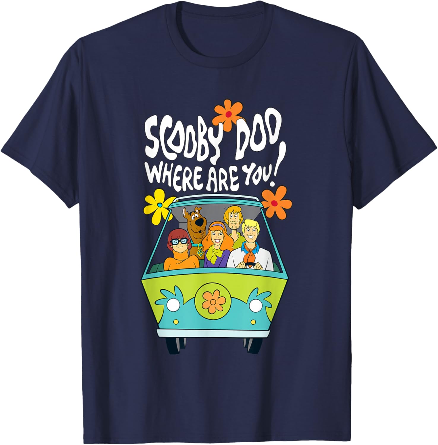 Scooby-Doo Vintage Mystery Machine Floral T-Shirt for Fun Style - 11