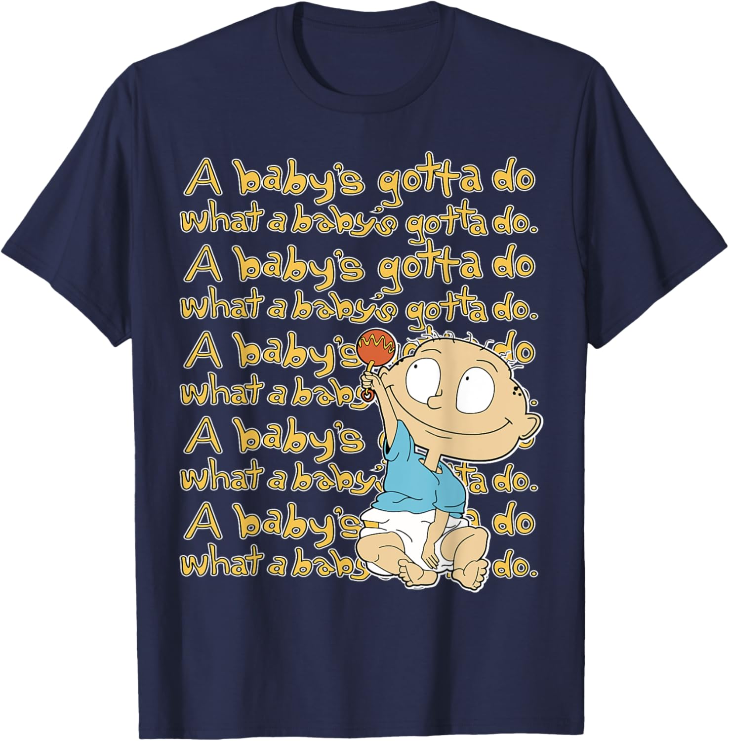 Mademark x Rugrats Tommy A Baby's Gotta Do What a Baby's Gotta Do T-Shirt - 4
