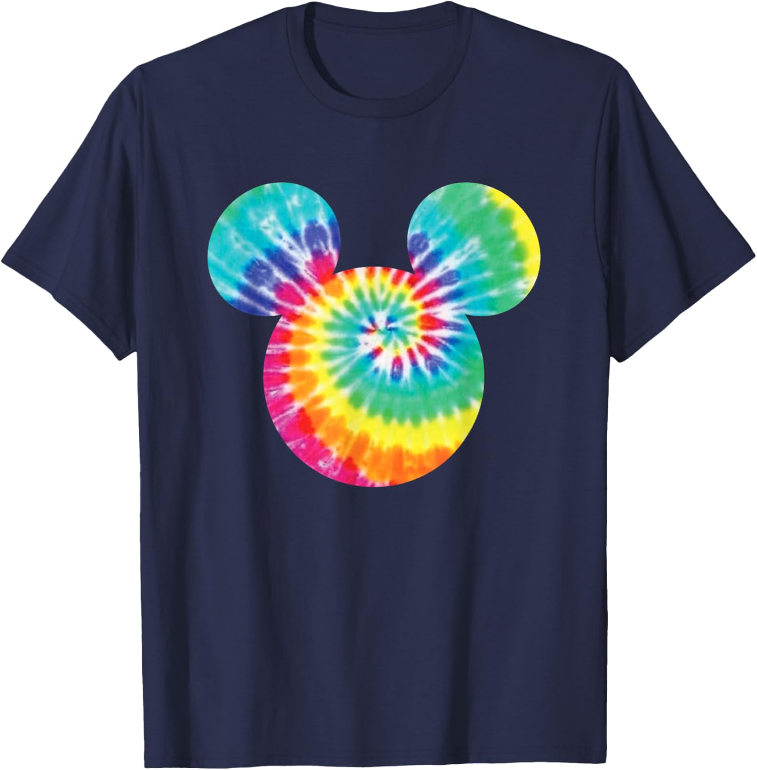Disney Mickey Mouse Rainbow Tie-Dye Short Sleeve T-Shirt for Fun Style - 12