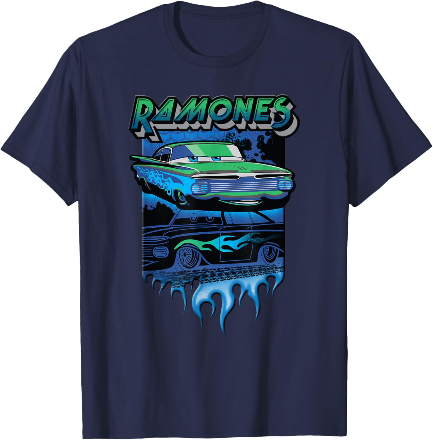 Disney Pixar Cars Ramones Big Flames T-Shirt for Kids and Fans - 1
