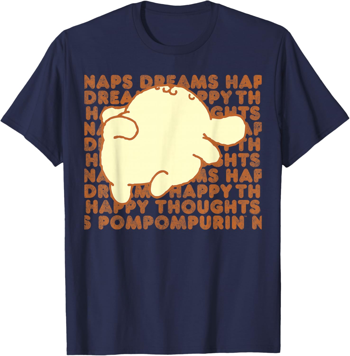 Pompompurin Happy Thoughts Nap Time T-Shirt for Cozy Relaxation - 23