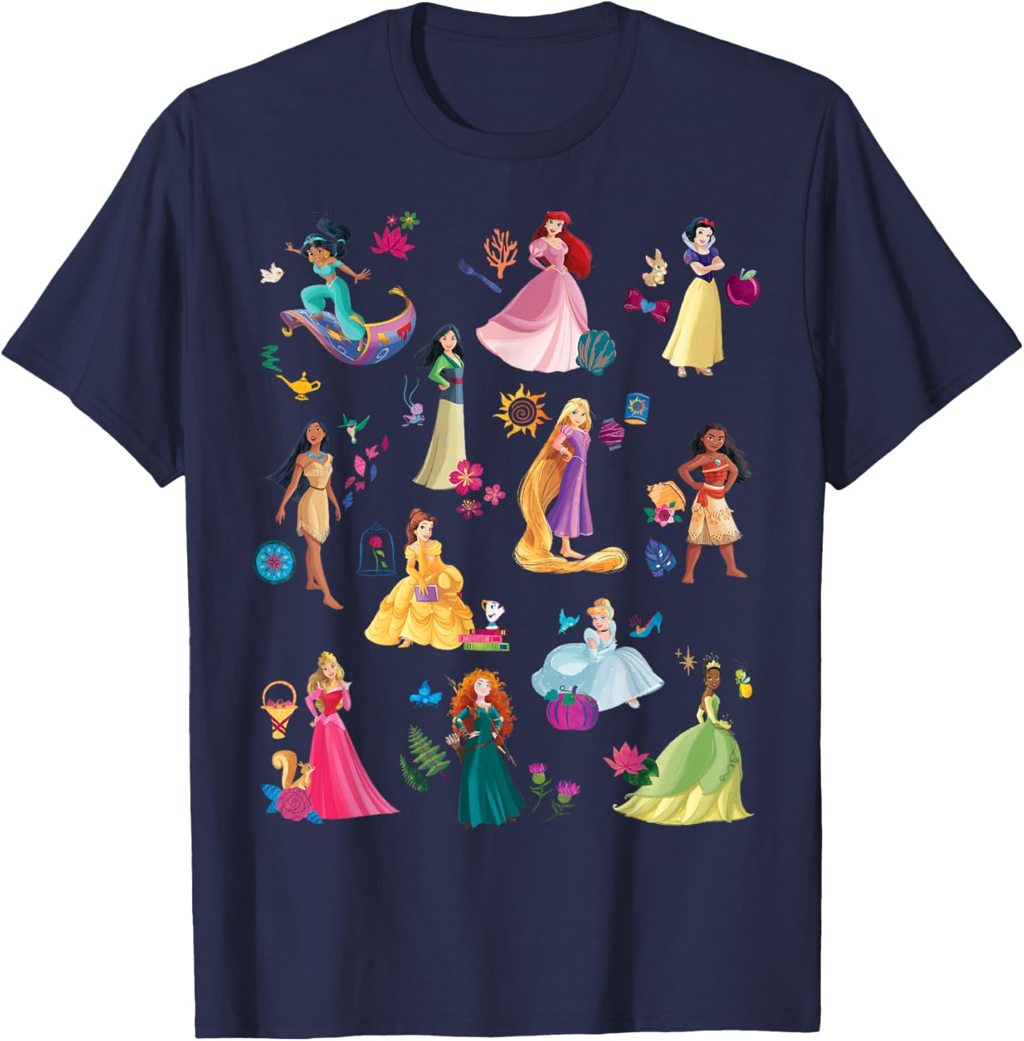 Disney Princess Magical Print T-Shirt for Kids Fun and Fashionable Wear - 1