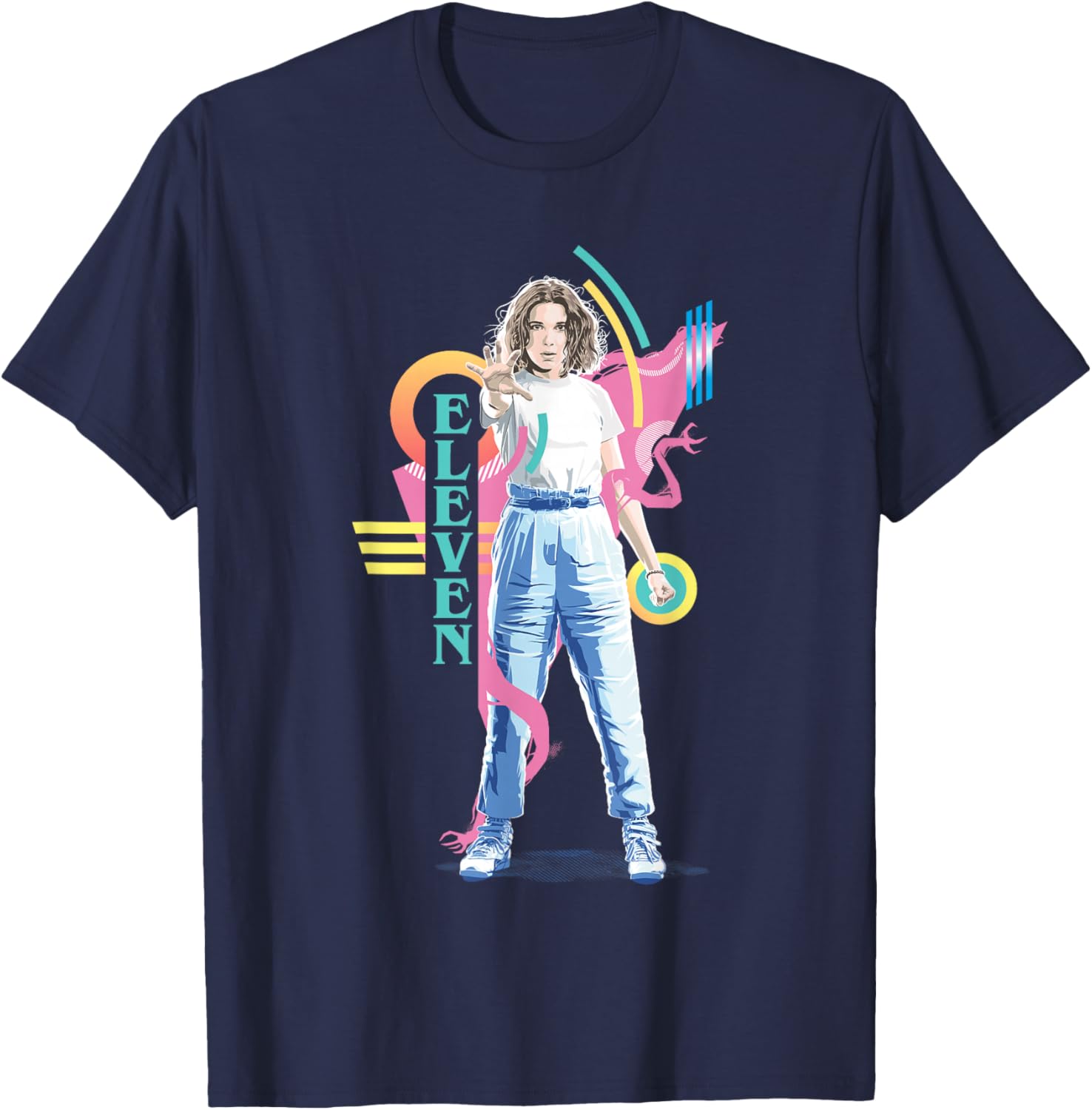 Stranger Things Eleven Retro 80s Icon T-Shirt for Fans and Collectors - 9