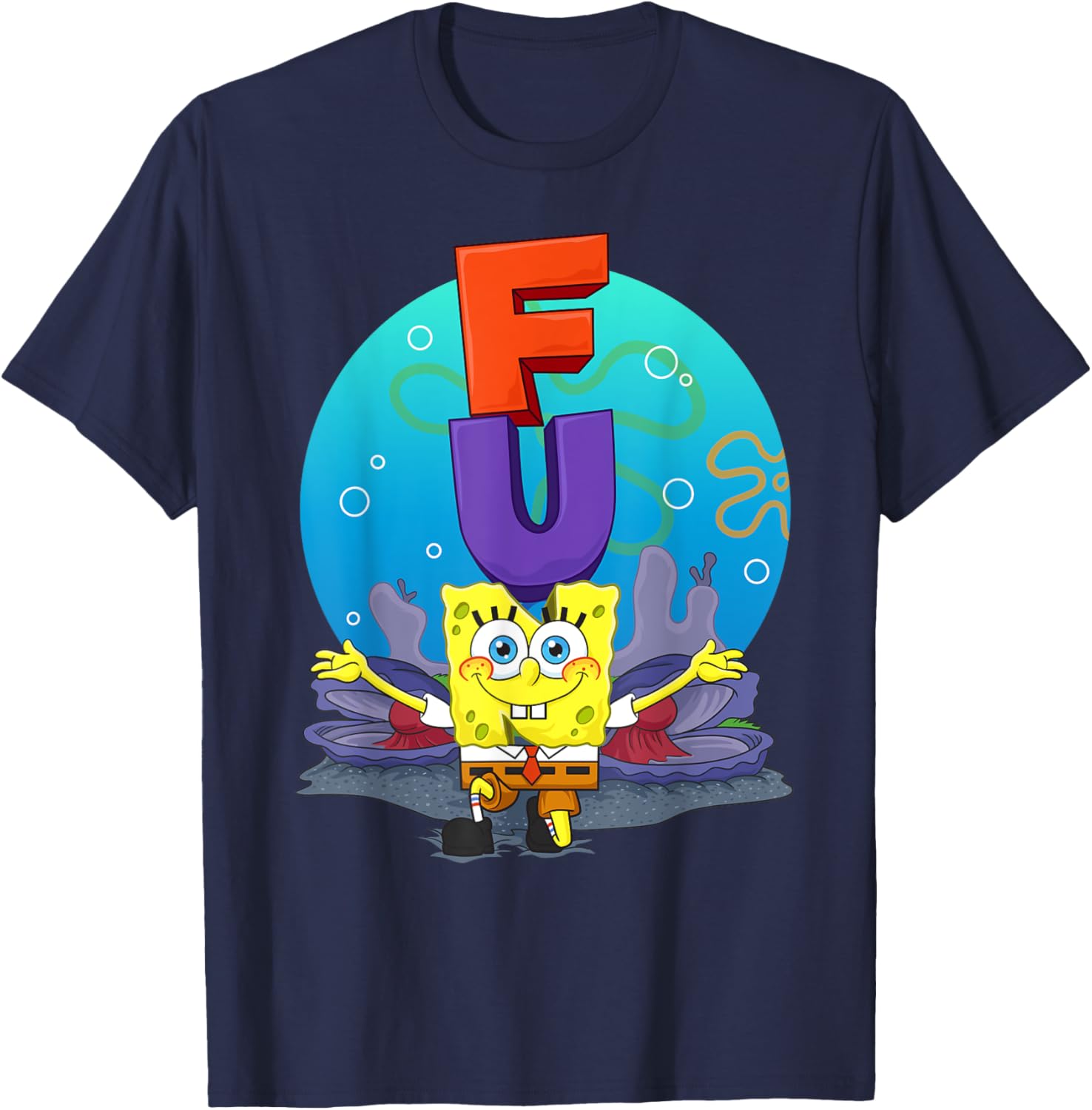 Mademark SpongeBob The F.U.N Song T-Shirt Fun Apparel for Fans - 4