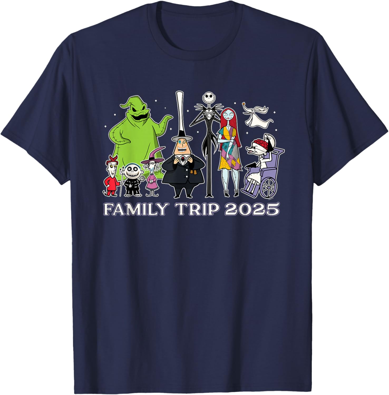 Disney The Nightmare Before Christmas Family Trip T-Shirt 2025 Fun Design - 12