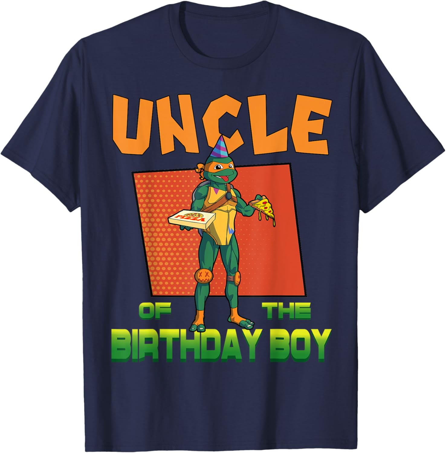Mikey Uncle of the Birthday Boy Pizza Party T-Shirt - TMNT Fun Apparel - 16