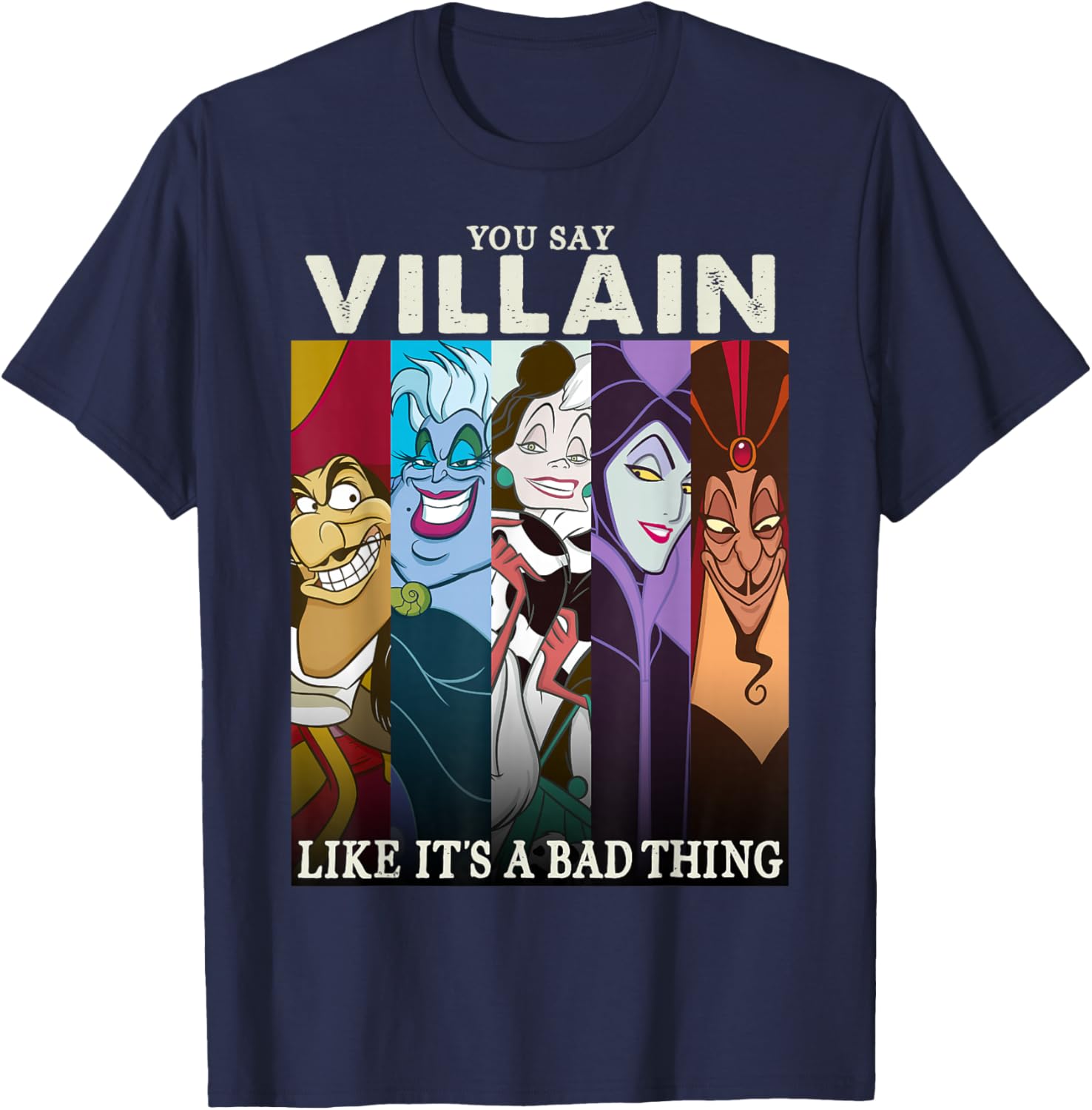 Funny Disney Villains Colorful Graphic T-Shirt for Fans and Collectors - 9