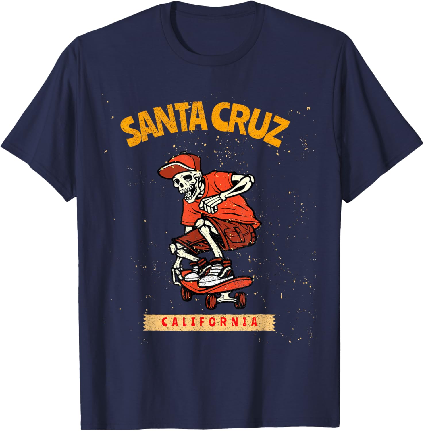 Vintage Santa Cruz Skeleton Skateboarder T-Shirt for Skateboarding Fans - 16