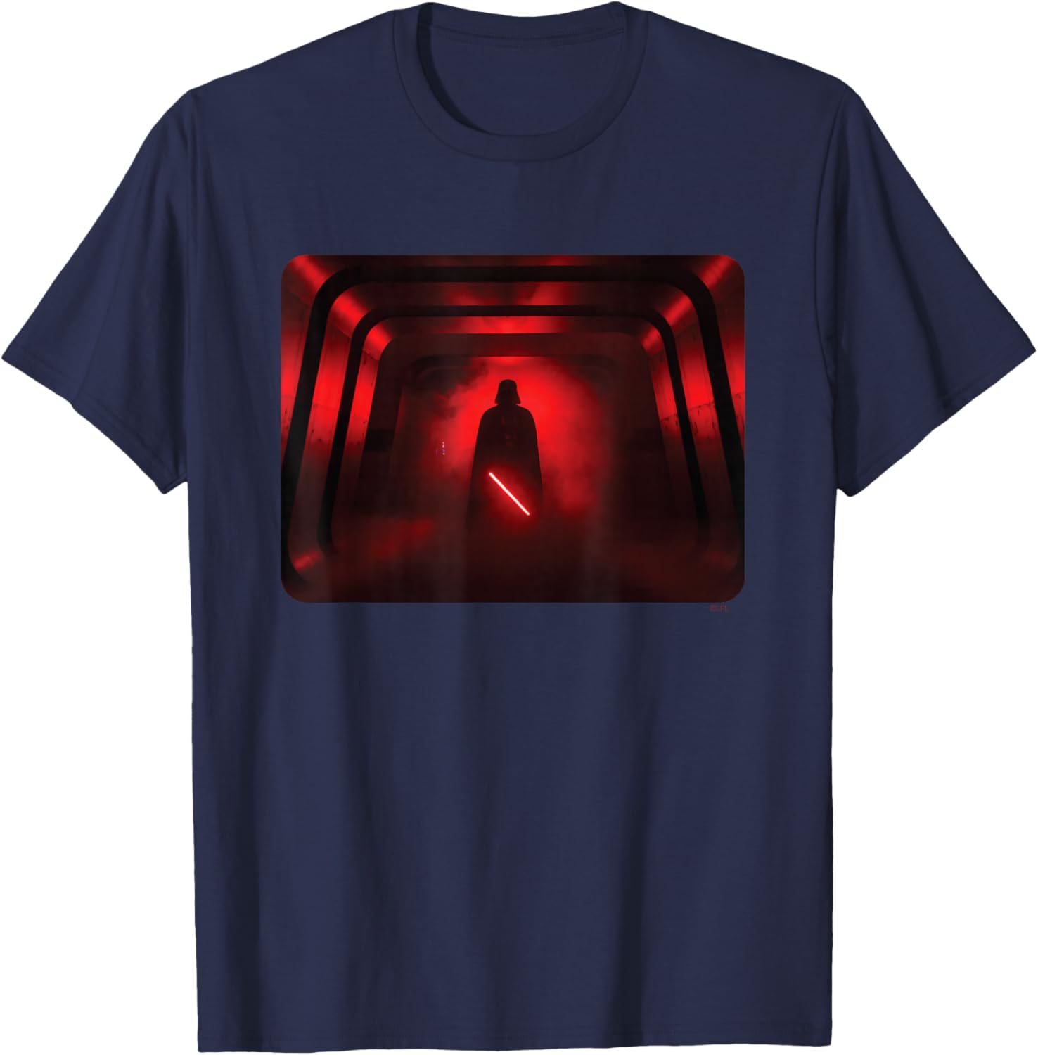 Darth Vader Red Lightsaber Shadow T-Shirt for Star Wars Fans - 1