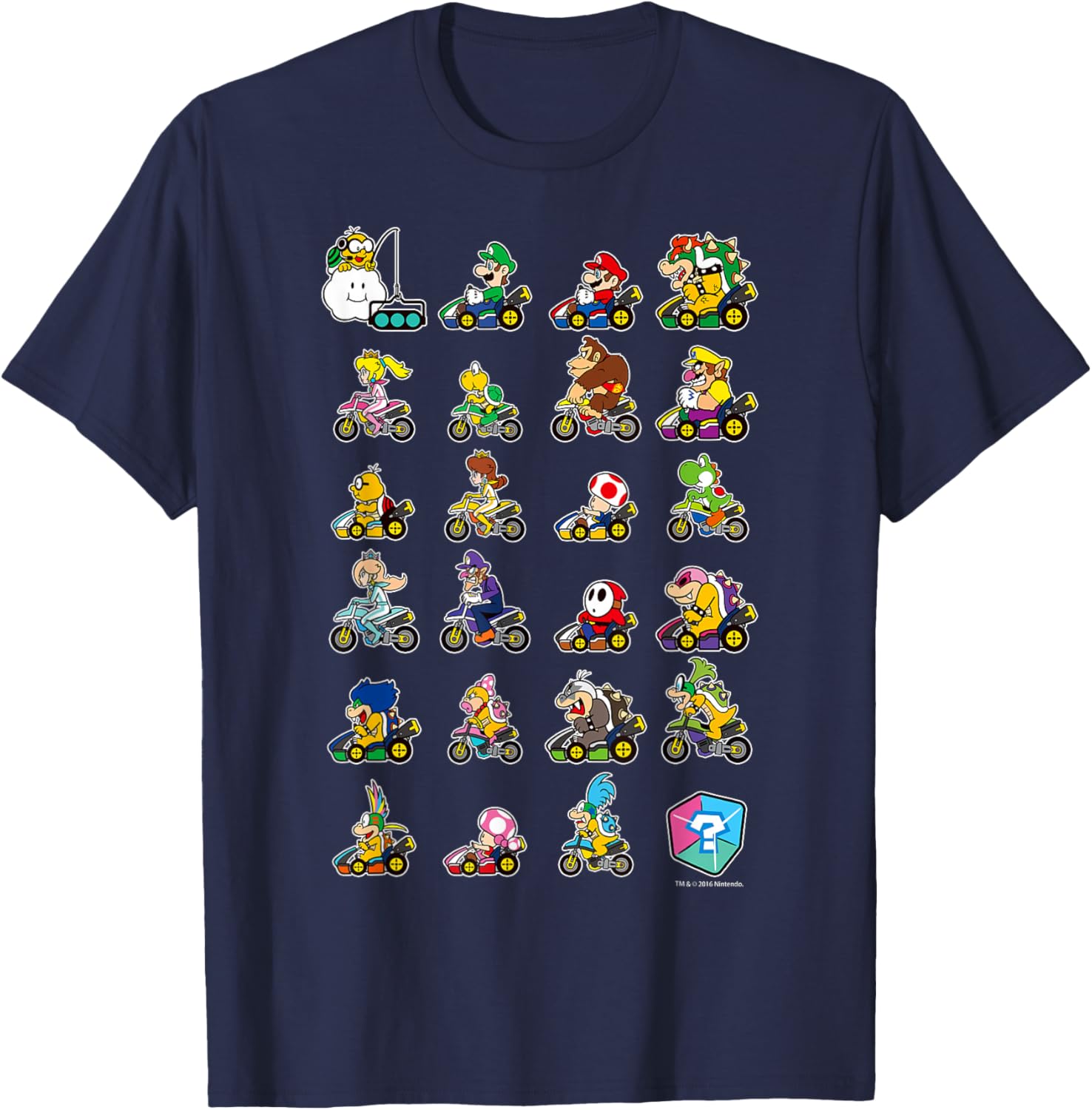 Mario Kart Character Stacks T-Shirt Fun Gaming Apparel for Fans - 1