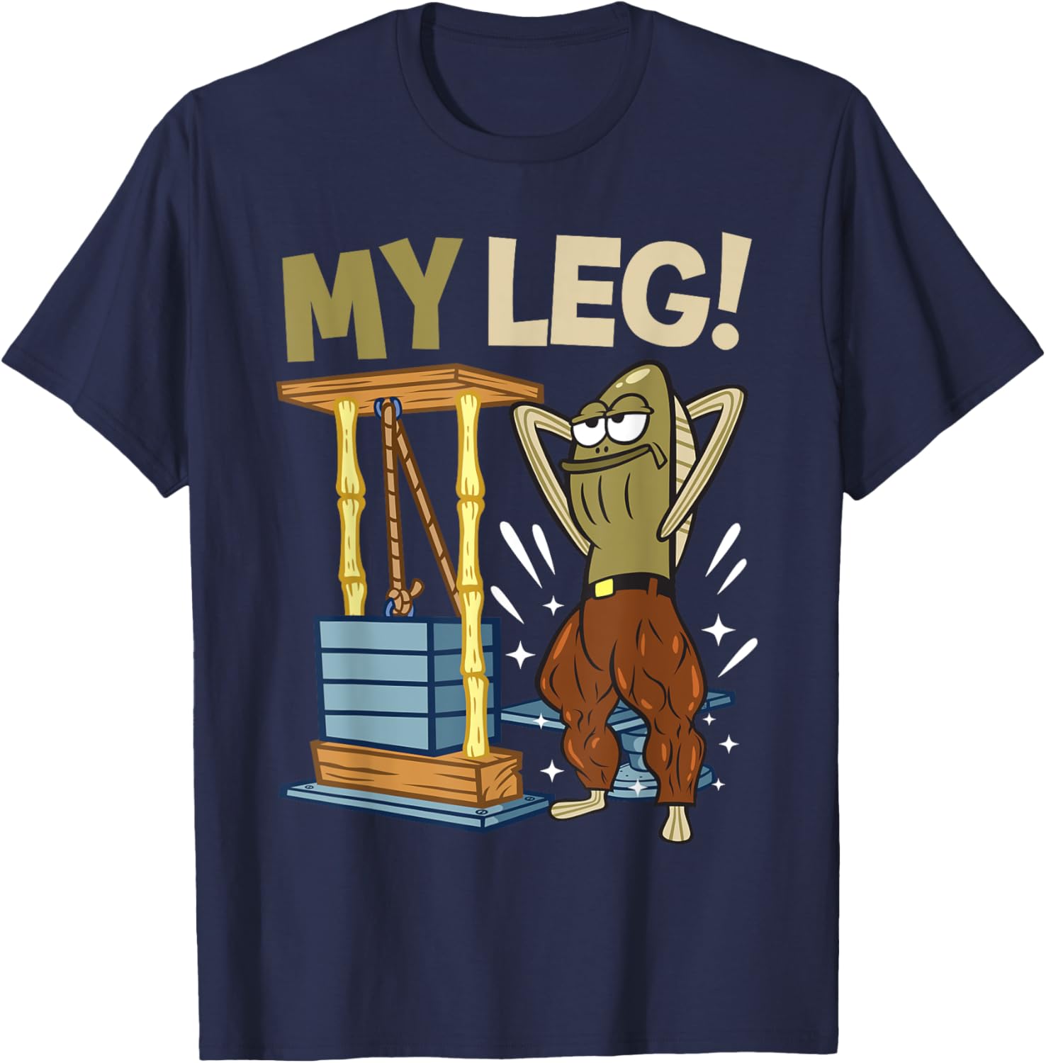 Mademark x SpongeBob My Leg Bodybuilding Funny T-Shirt for Leg Day - 10