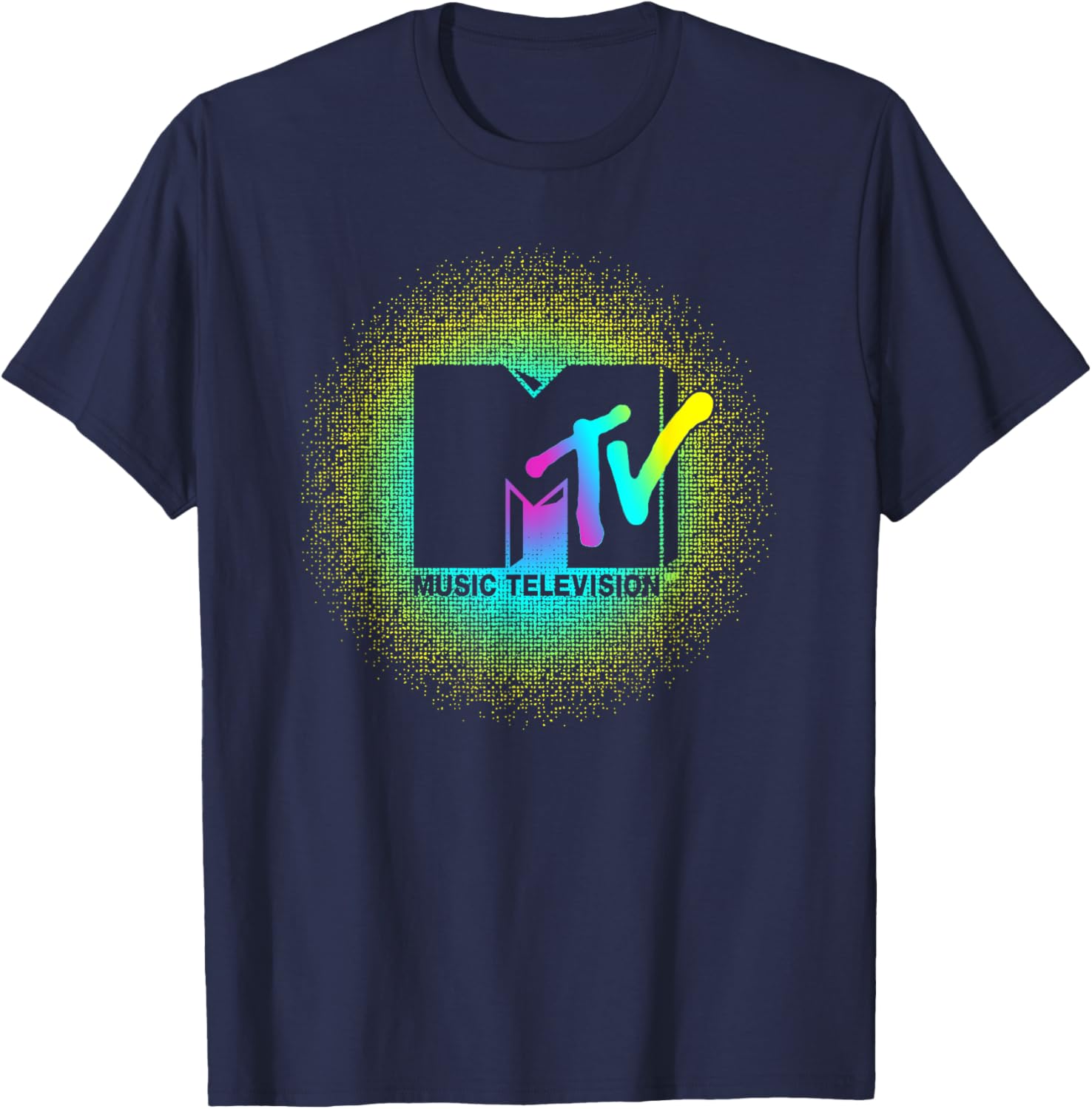 Mademark x MTV Vapor Wave Half Tone Burst Logo T-Shirt for Trendy Style - 5