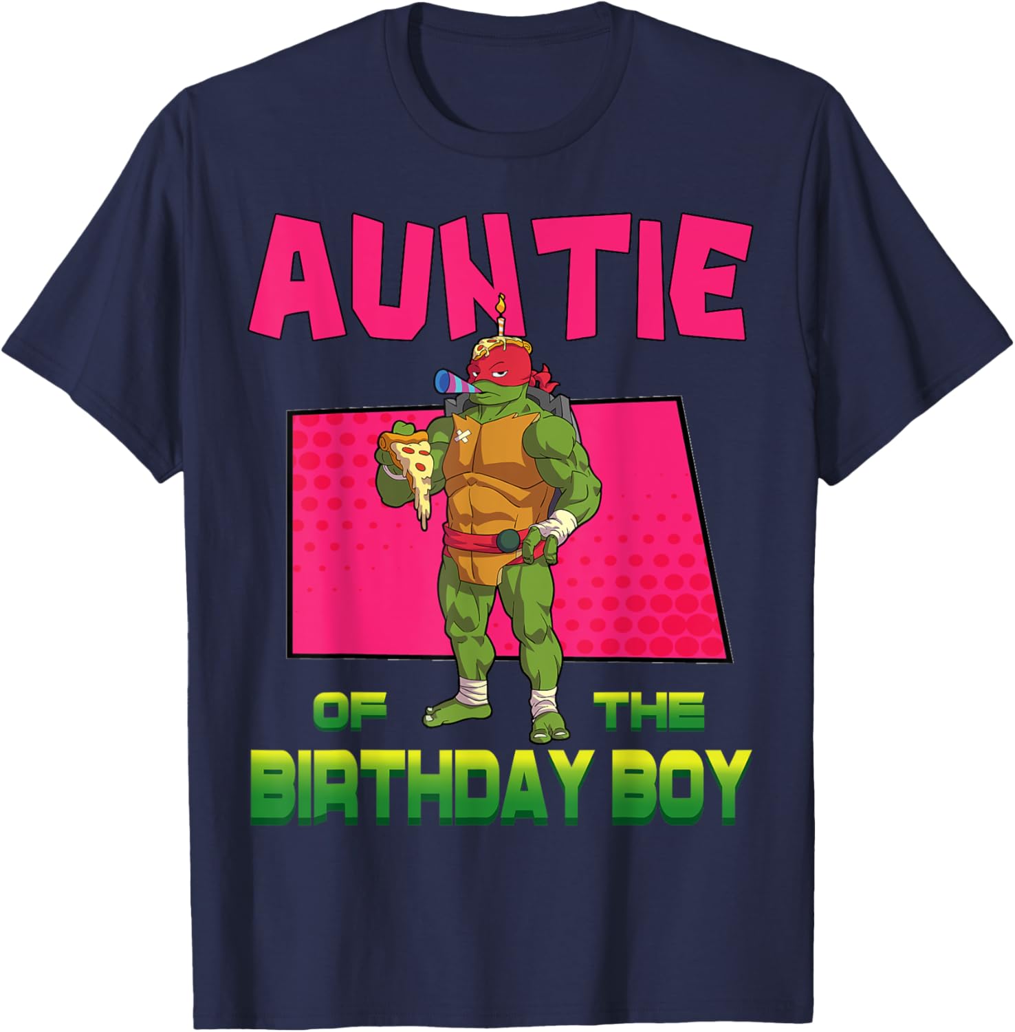 Mademark TMNT Raphael Pizza Party T-Shirt for Birthday Celebration - 26