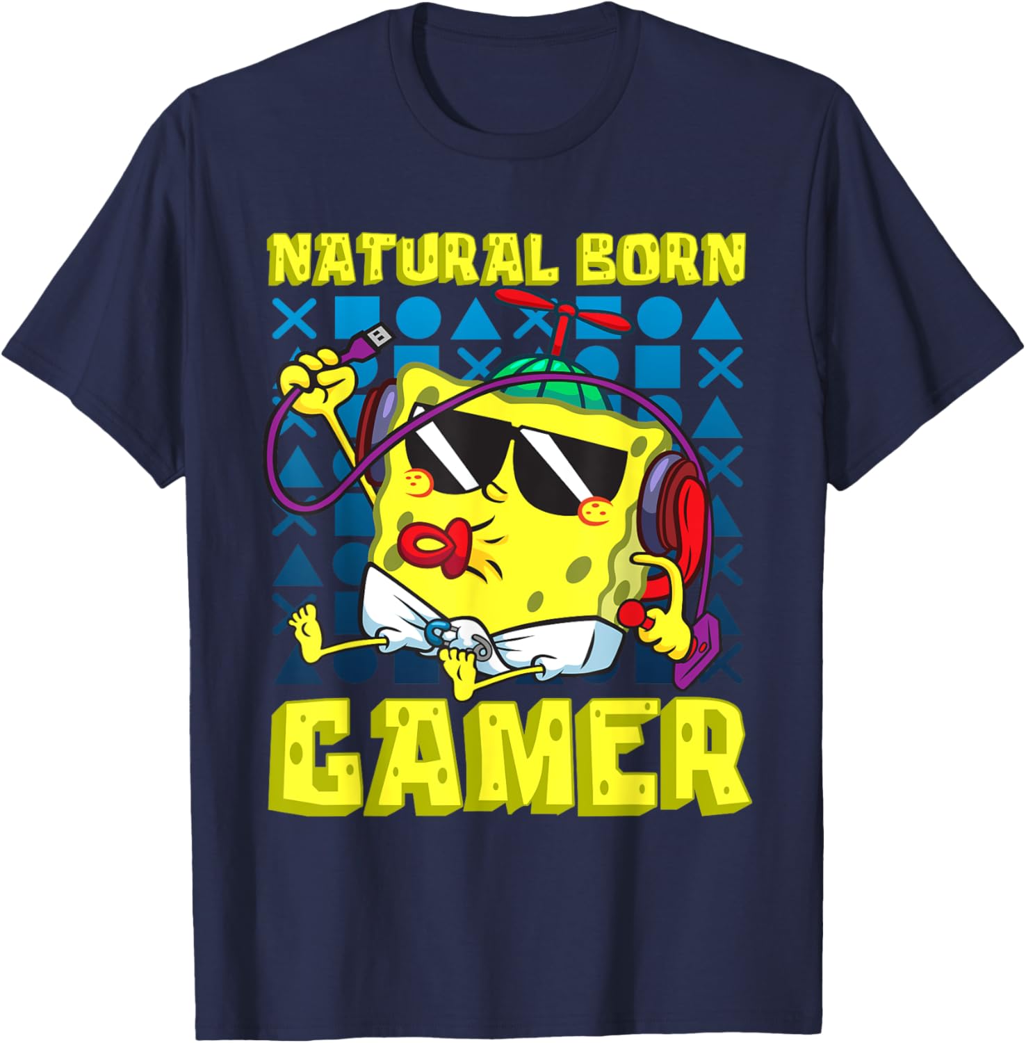 Mademark SpongeBob Gaming T-Shirt for Natural Born Gamers Fun Apparel - 7