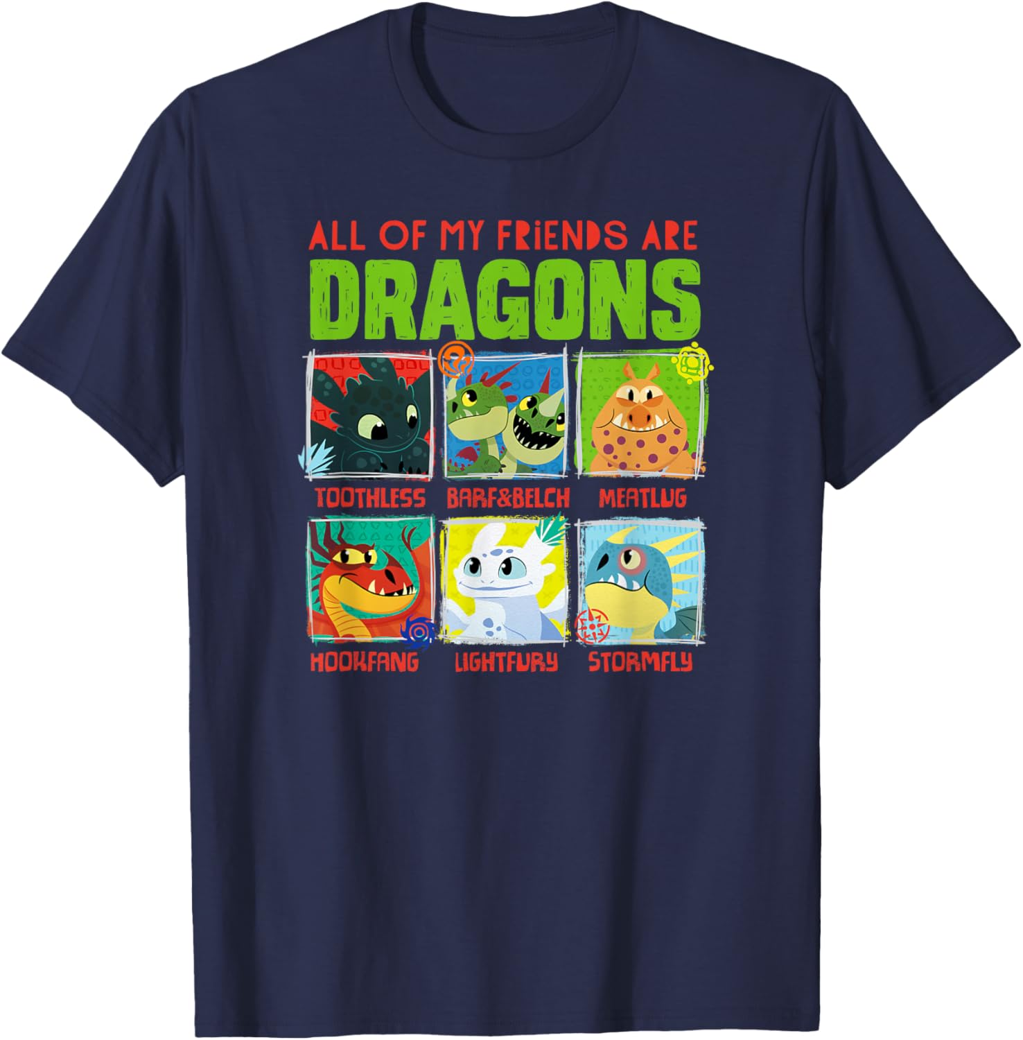 How to Train Your Dragon 3 Hidden World Dragon Friends T-Shirt for Fans - 6
