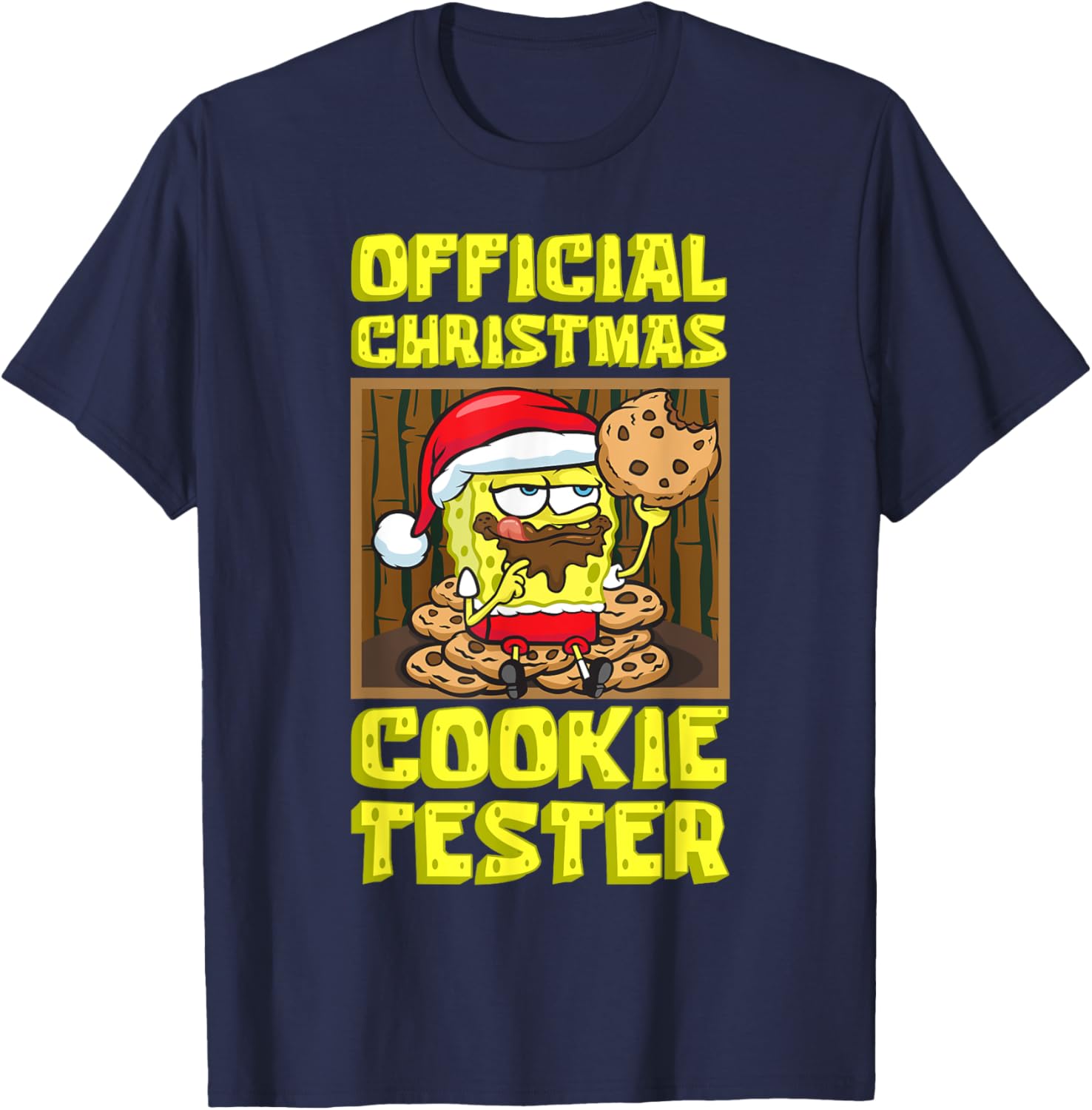 Mademark SpongeBob Christmas Funny Cookie Tester T-Shirt for Kids & Adults - 15
