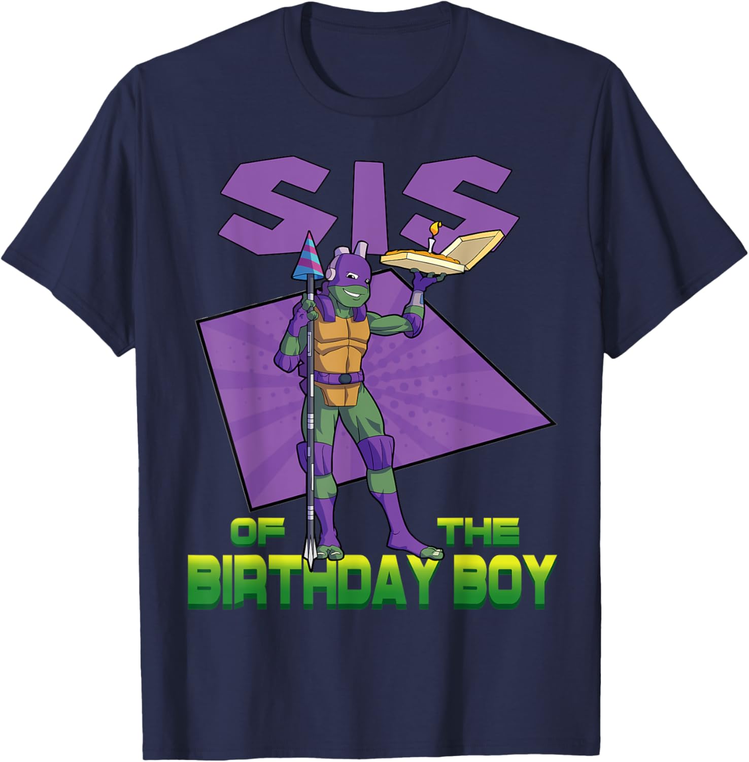 Mademark Teenage Mutant Ninja Turtles Donnie Birthday Pizza Party T-Shirt - 12