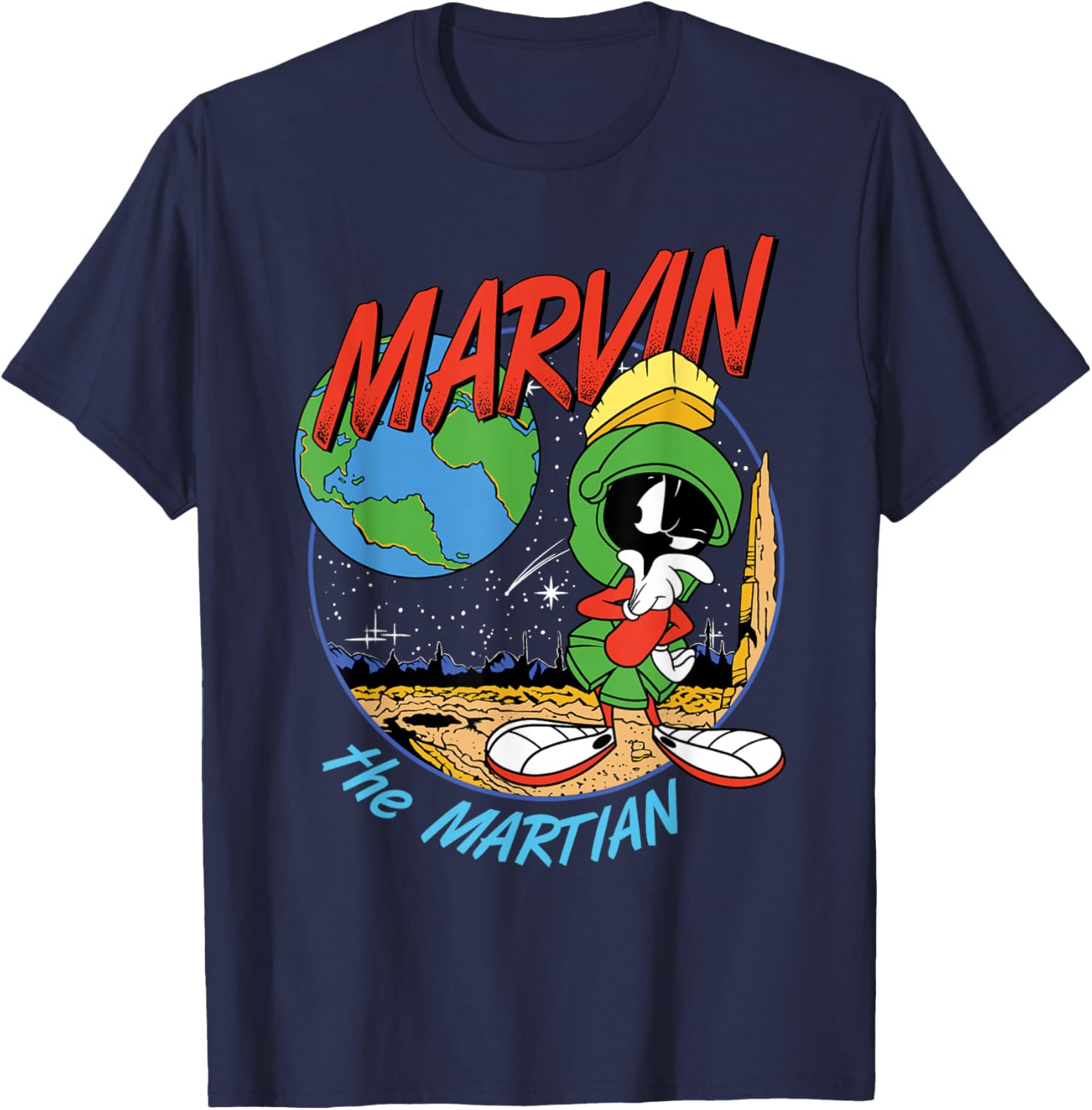 Marvin The Martian Graphic T-Shirt for Space Fans and Cartoon Lovers - 8
