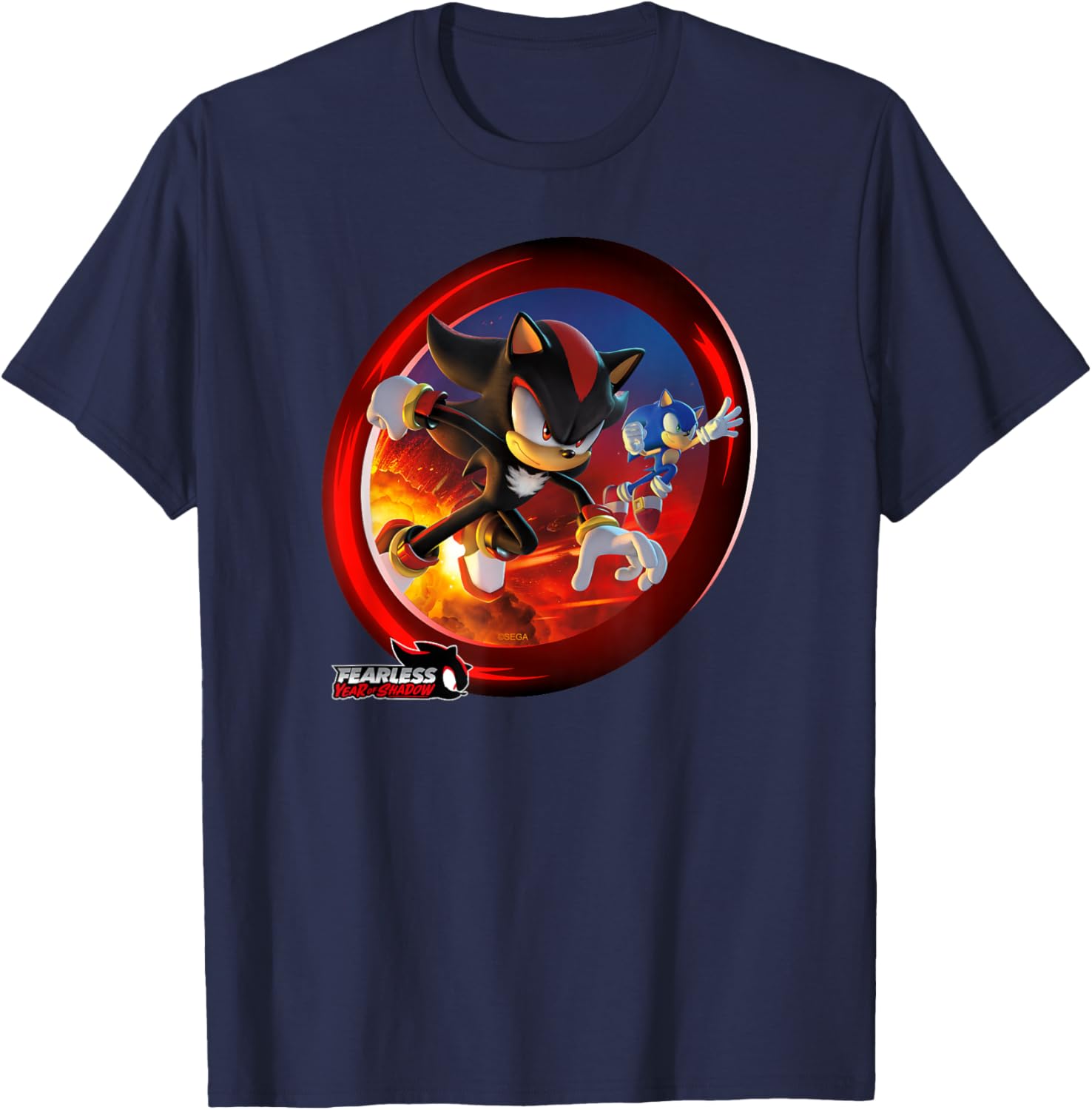 Sonic the Hedgehog Fearless Year of Shadow Graphic T-Shirt for Fans - 2