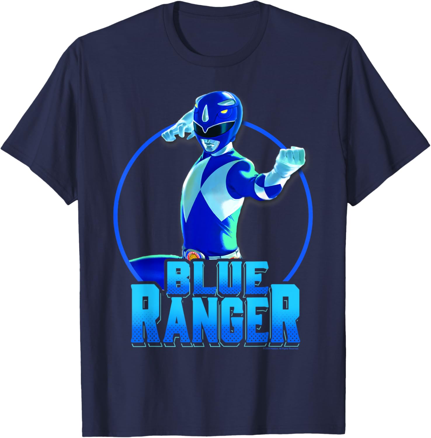 Power Rangers Blue Ranger Karate Action Circle T-Shirt for Fans - 7