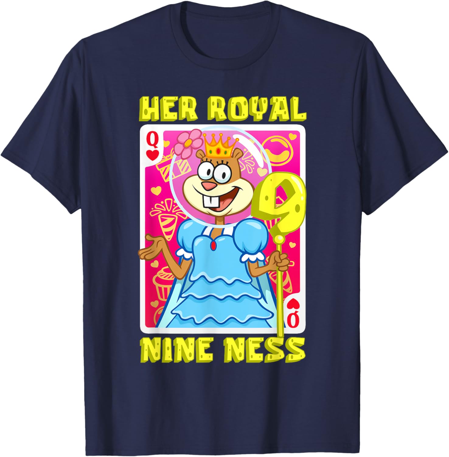 SpongeBob Her Royal Nine-ness Girl 9th Birthday T-Shirt for Kids - 1