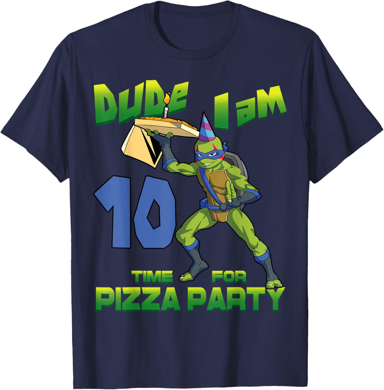 Mademark Teenage Mutant Ninja Turtles Pizza Birthday T-Shirt for Kids - 2