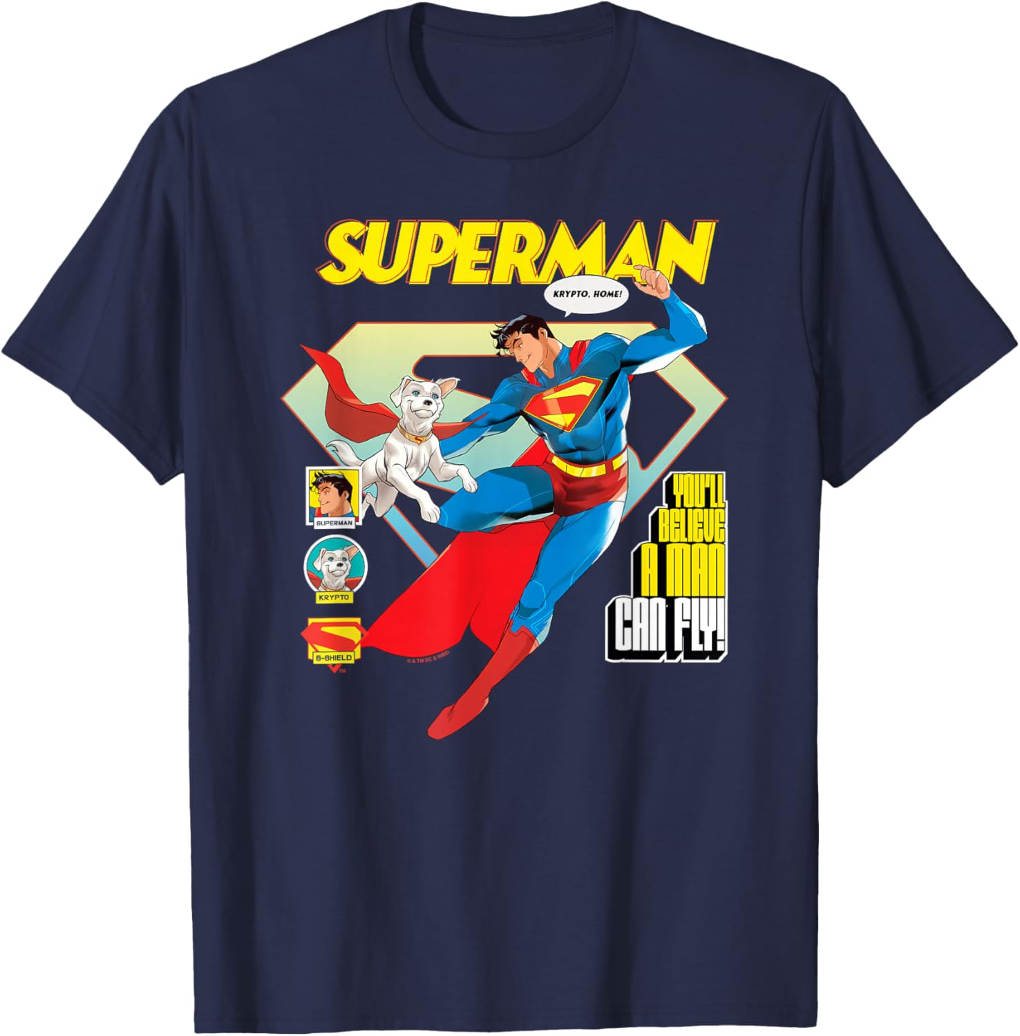 Superman 2025 Krypto Poster T-Shirt for Fans of Superhero Style - 3