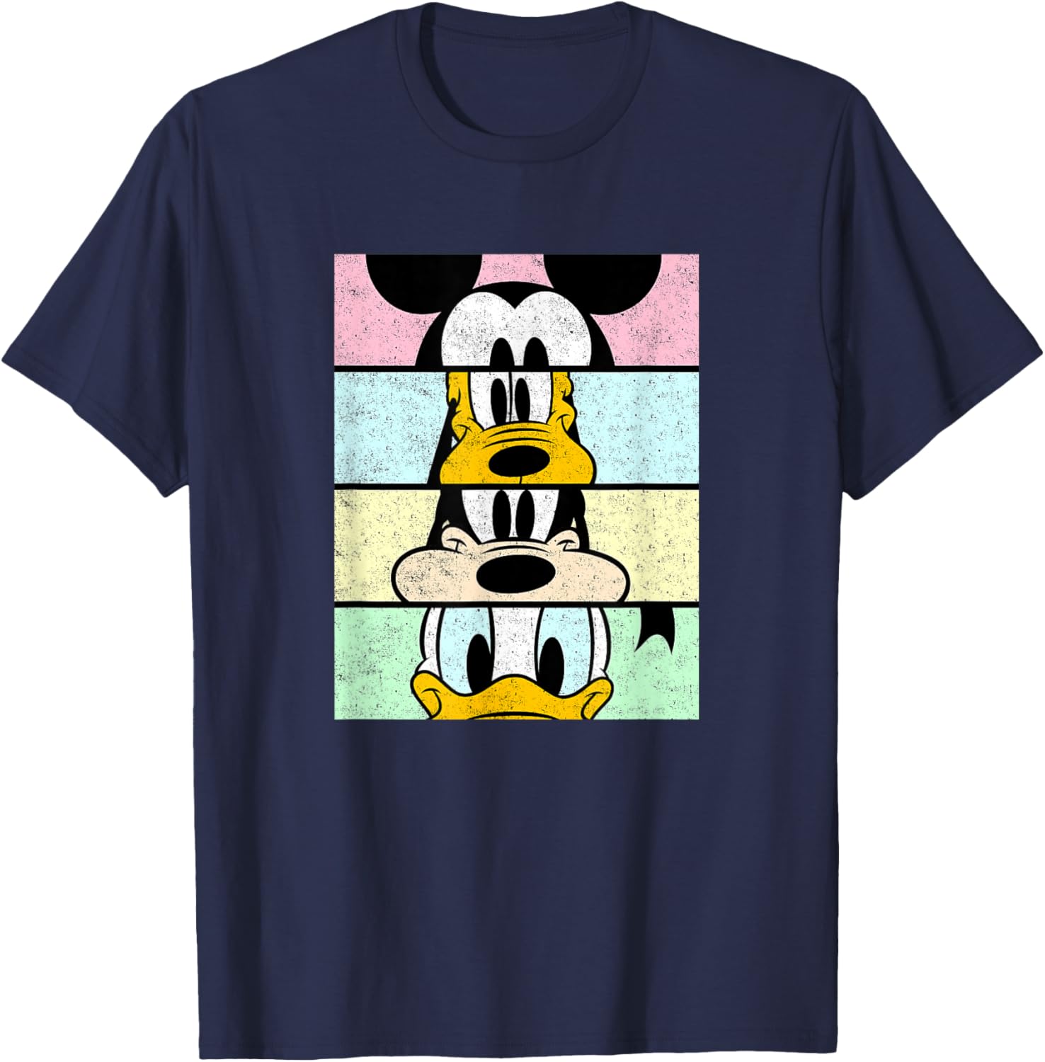 Disney Mickey And Friends Distressed Comic Panels T-Shirt for Fun Fans - 13