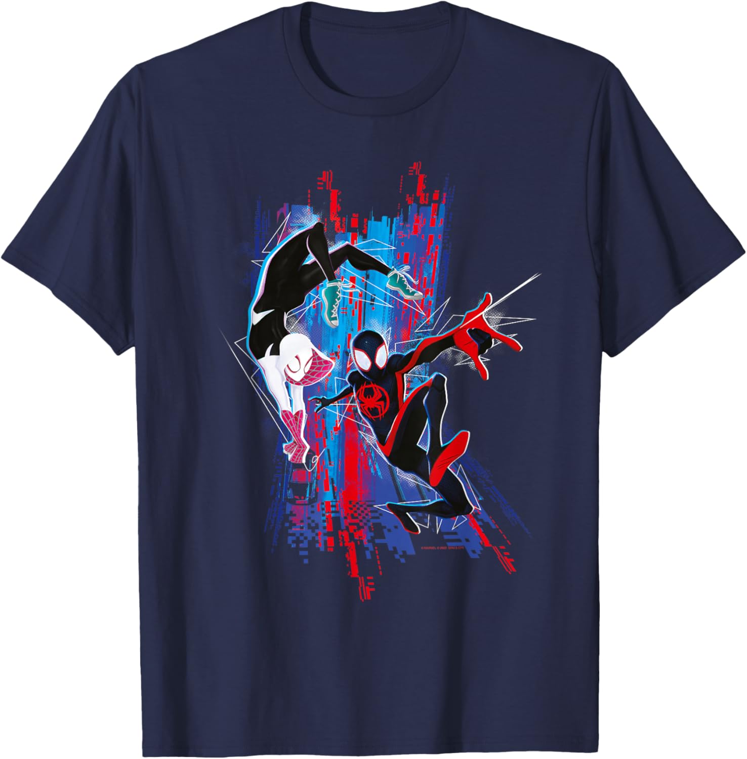 Marvel Spider-Man Across the Spider-Verse Miles and Gwen T-Shirt Classic Design - 10