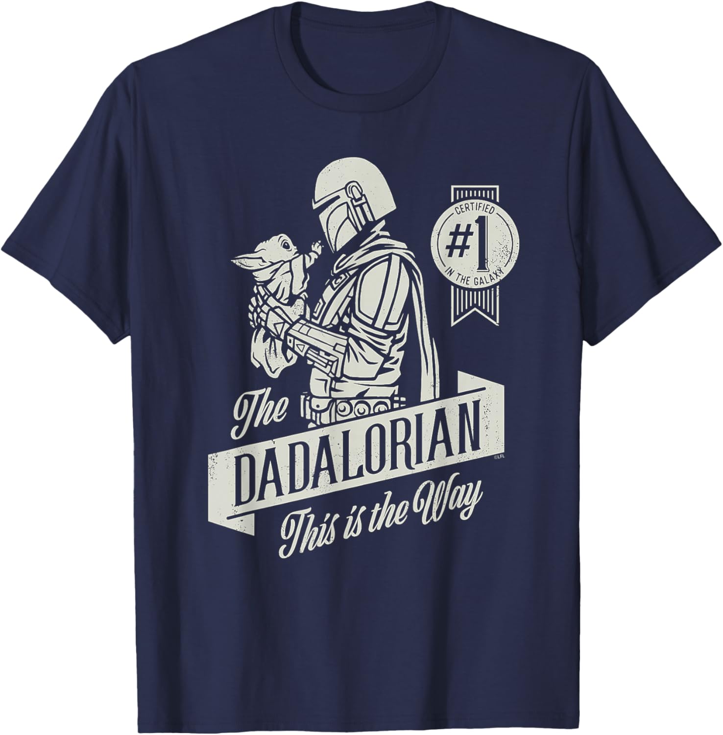 Star Wars Mandalorian Grogu Dadalorian Father's Day T-Shirt for Dads - 18