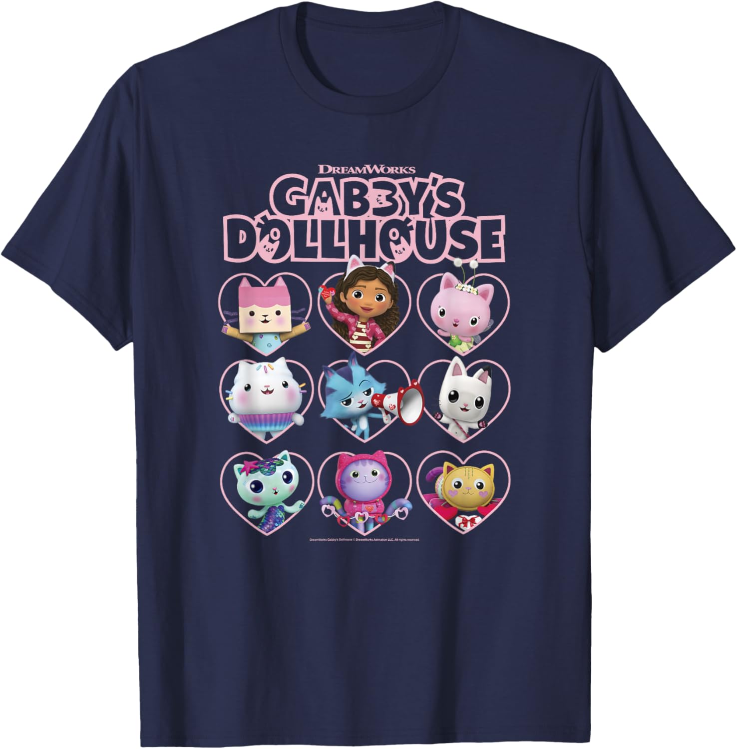 DreamWorks Gabby's Dollhouse Valentine's Day T-Shirt for Kids and Teens - 3