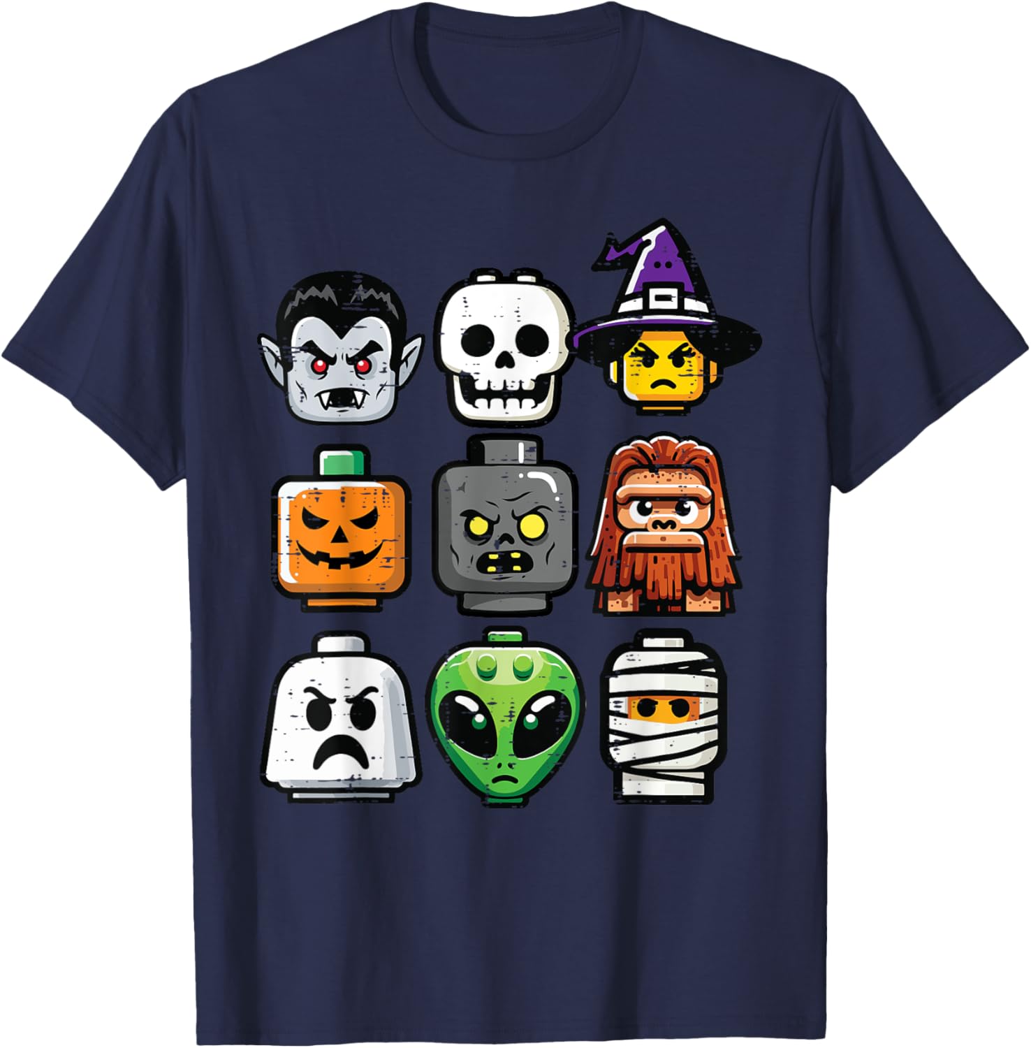 Halloween Pumpkin Ghost Heads T-Shirt for Kids and Boys Costume Fun - 13