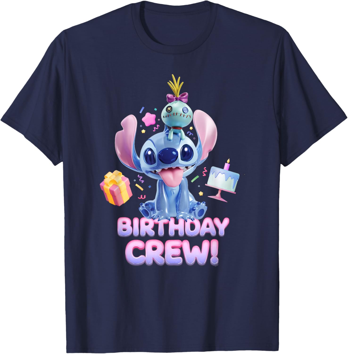 Disney Lilo & Stitch Big Shiny Birthday Crew T-Shirt for Fun Celebrations - 8