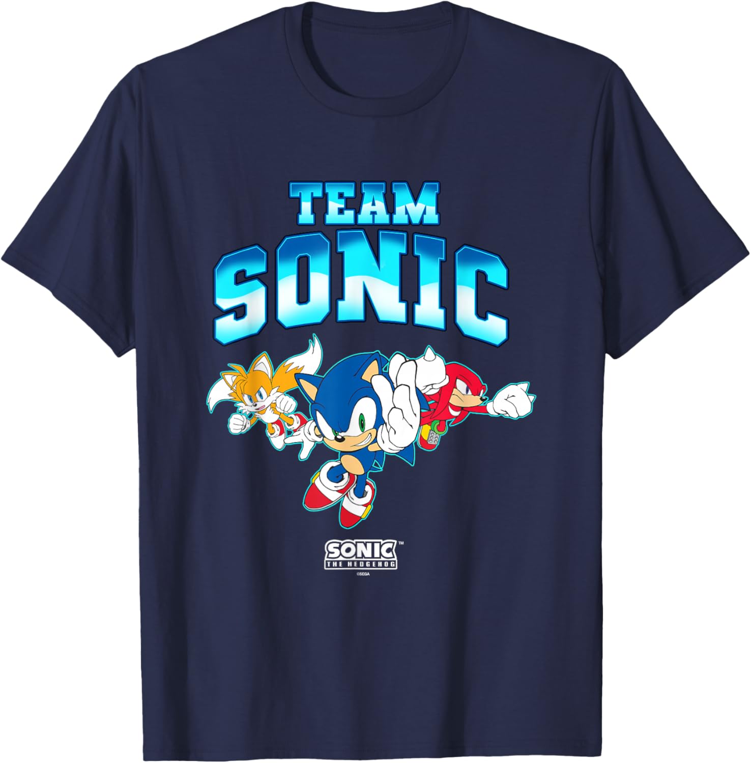 Sonic the Hedgehog Team Sonic Main Trio Epic Group Shot T-Shirt - 3